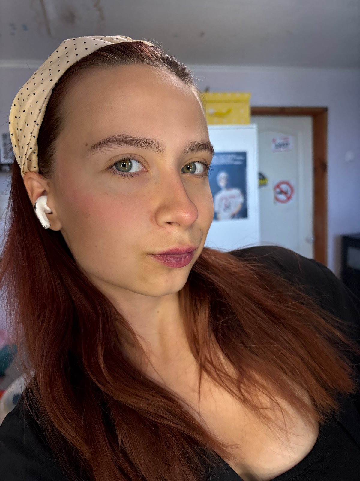 Woman takes series of selfies in Perm, Russia