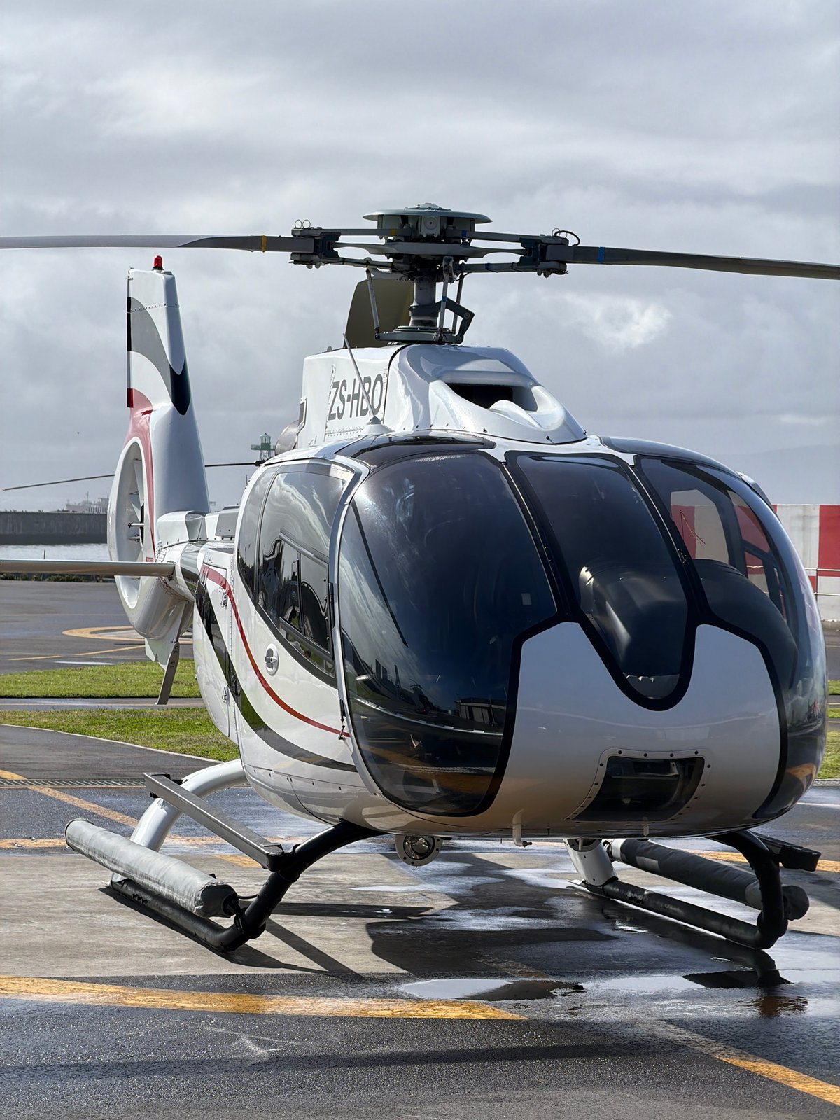 Helicopter activity documented at Cape Town aviation facility