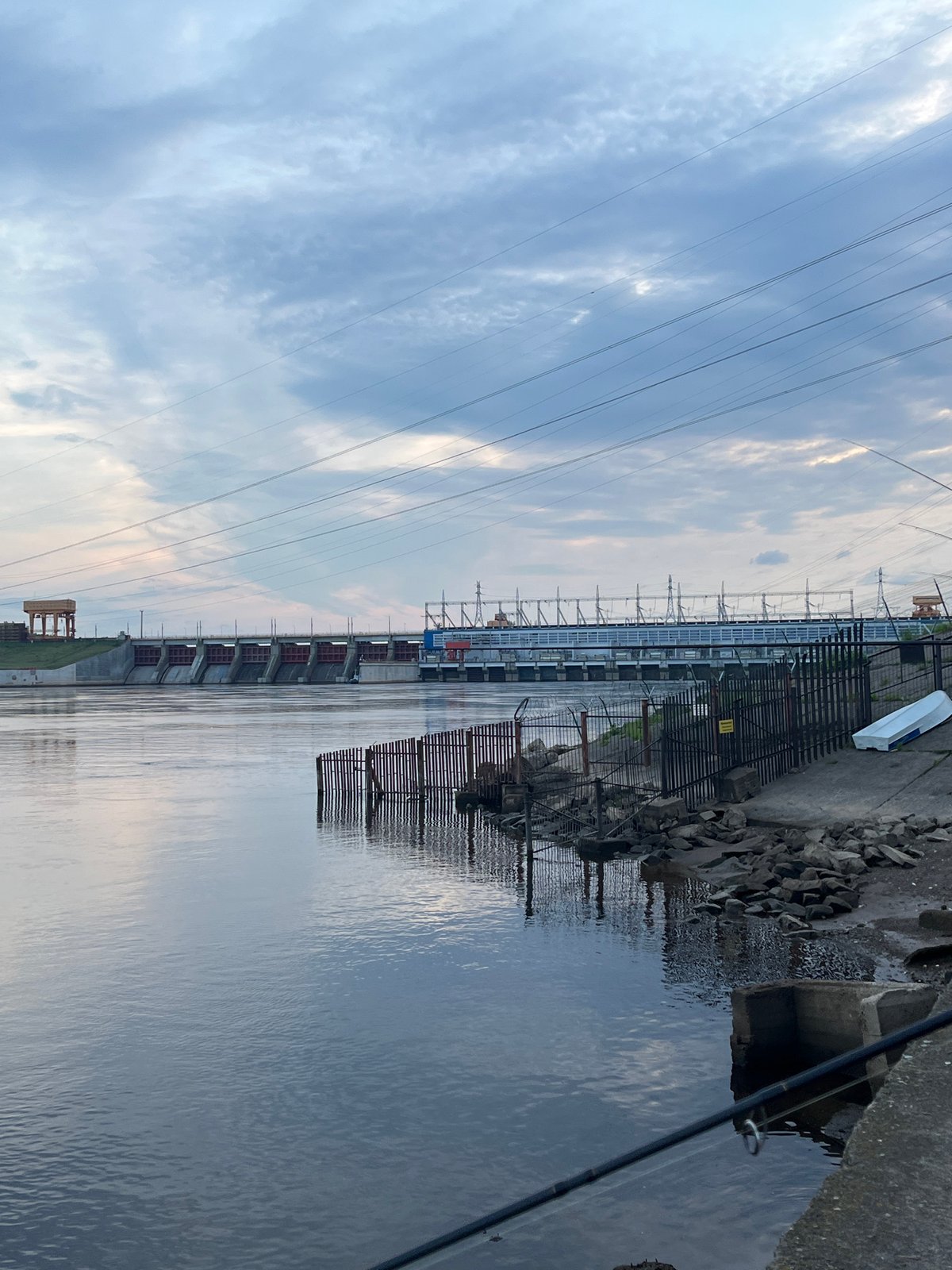 Morning walk documents industrial waterfront in Chaikovsky, Russia