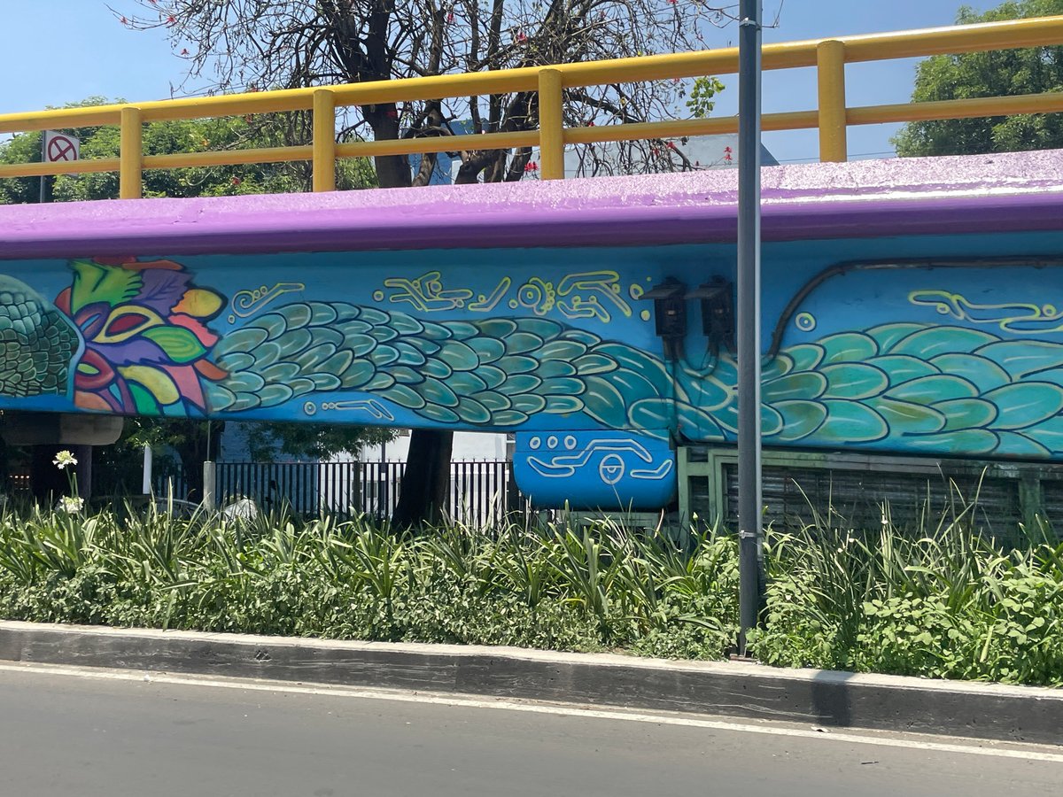 Colorful murals spotted on Mexico City overpass structures