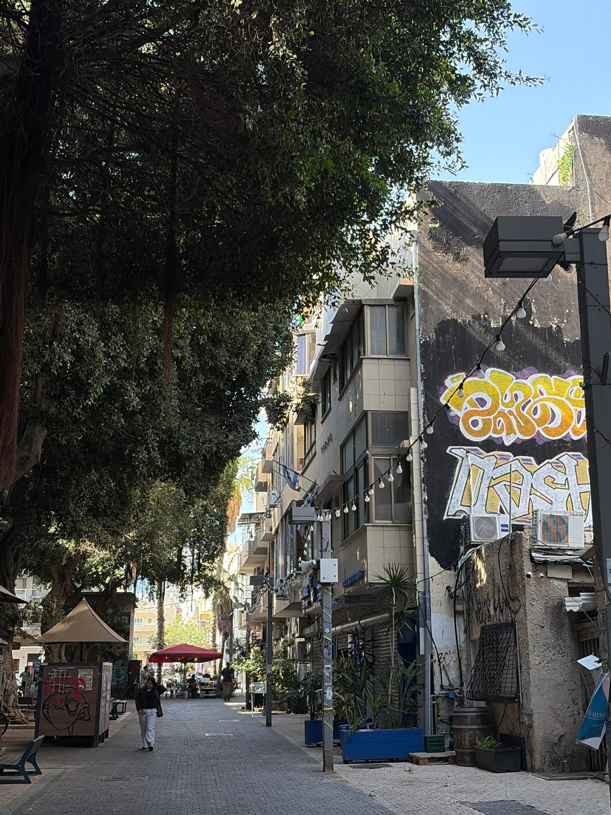 Street architecture documented in Tel Aviv during midday