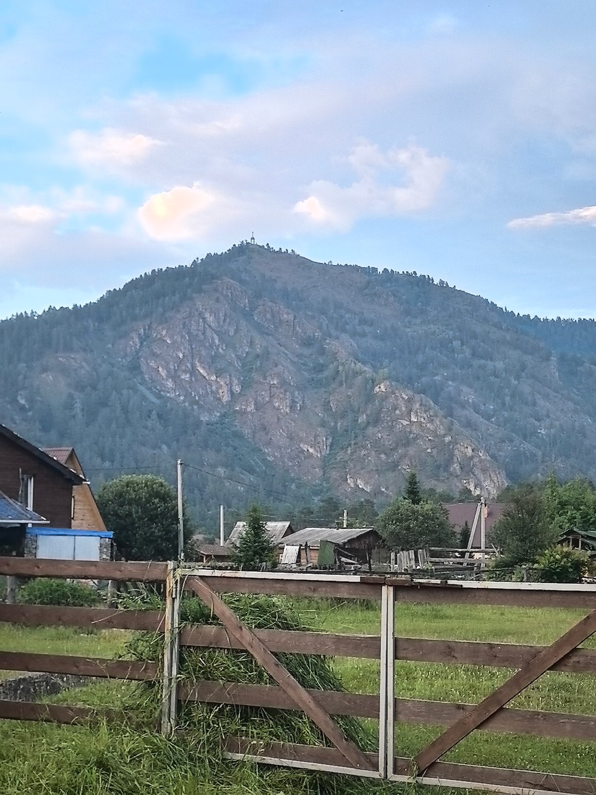 Mountain landscape and twilight sky, captured back to back