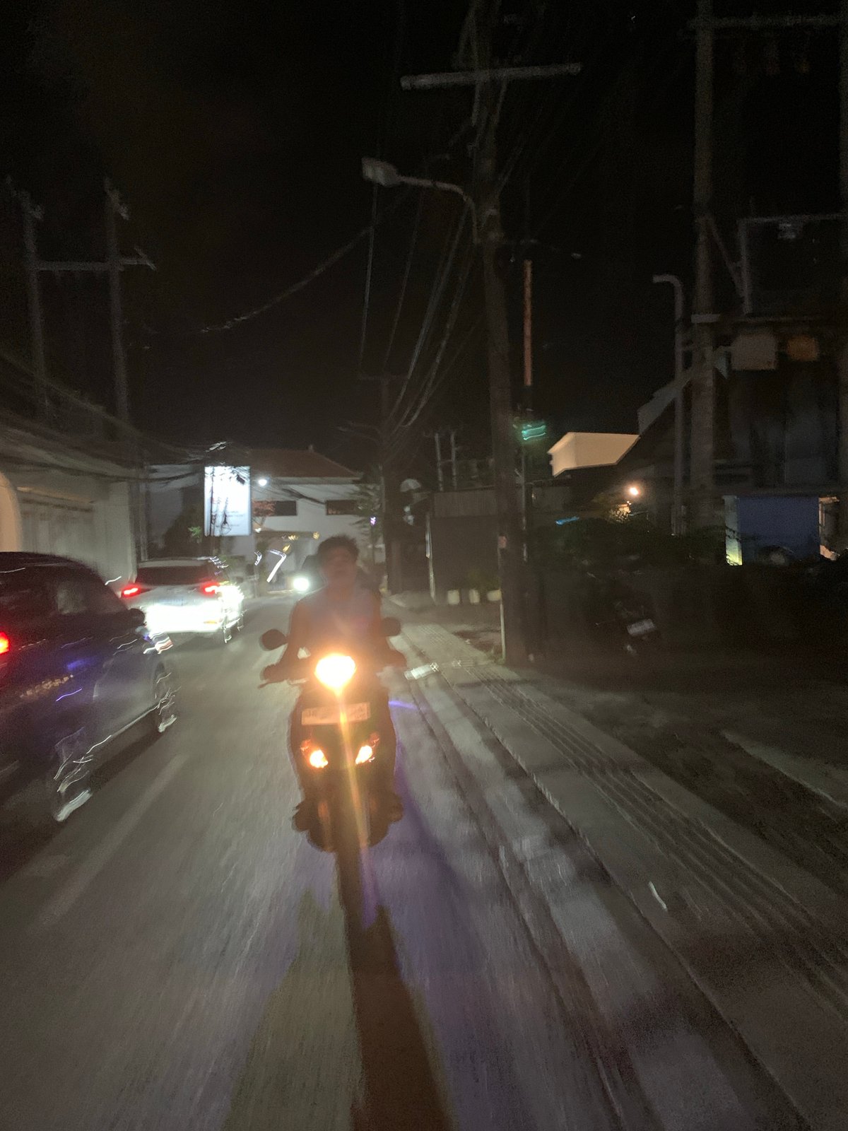 Evening street life captured across North Kuta and Denpasar