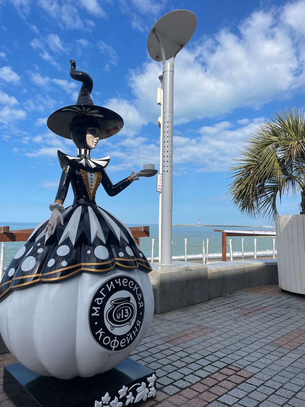 Morning scenes captured along Sochi's Black Sea promenade