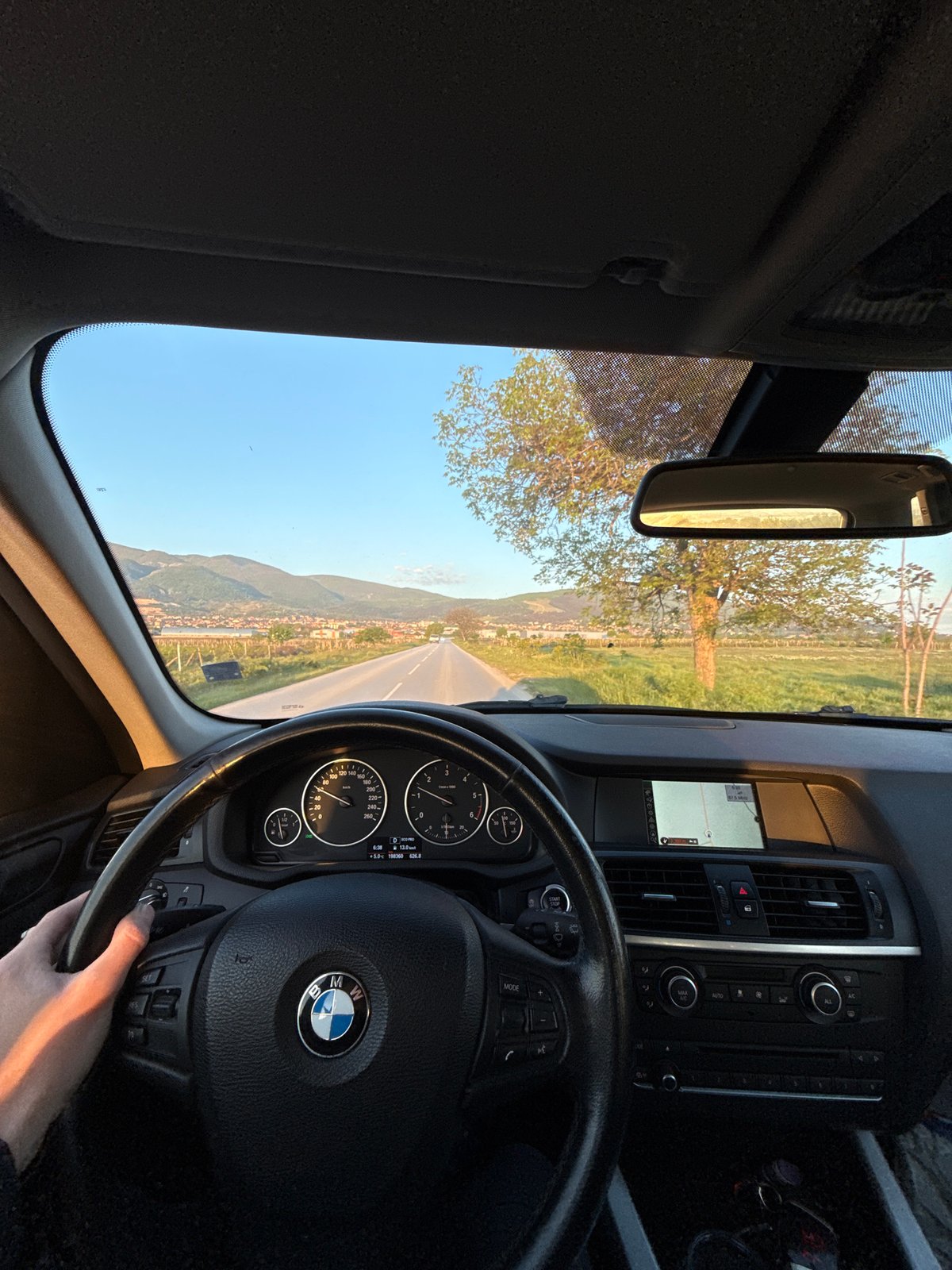 BMW driver approaches Kuklen, Bulgaria in early morning hours