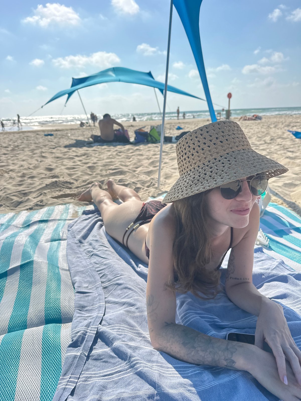 Lazy beach afternoon on the Netanya coast