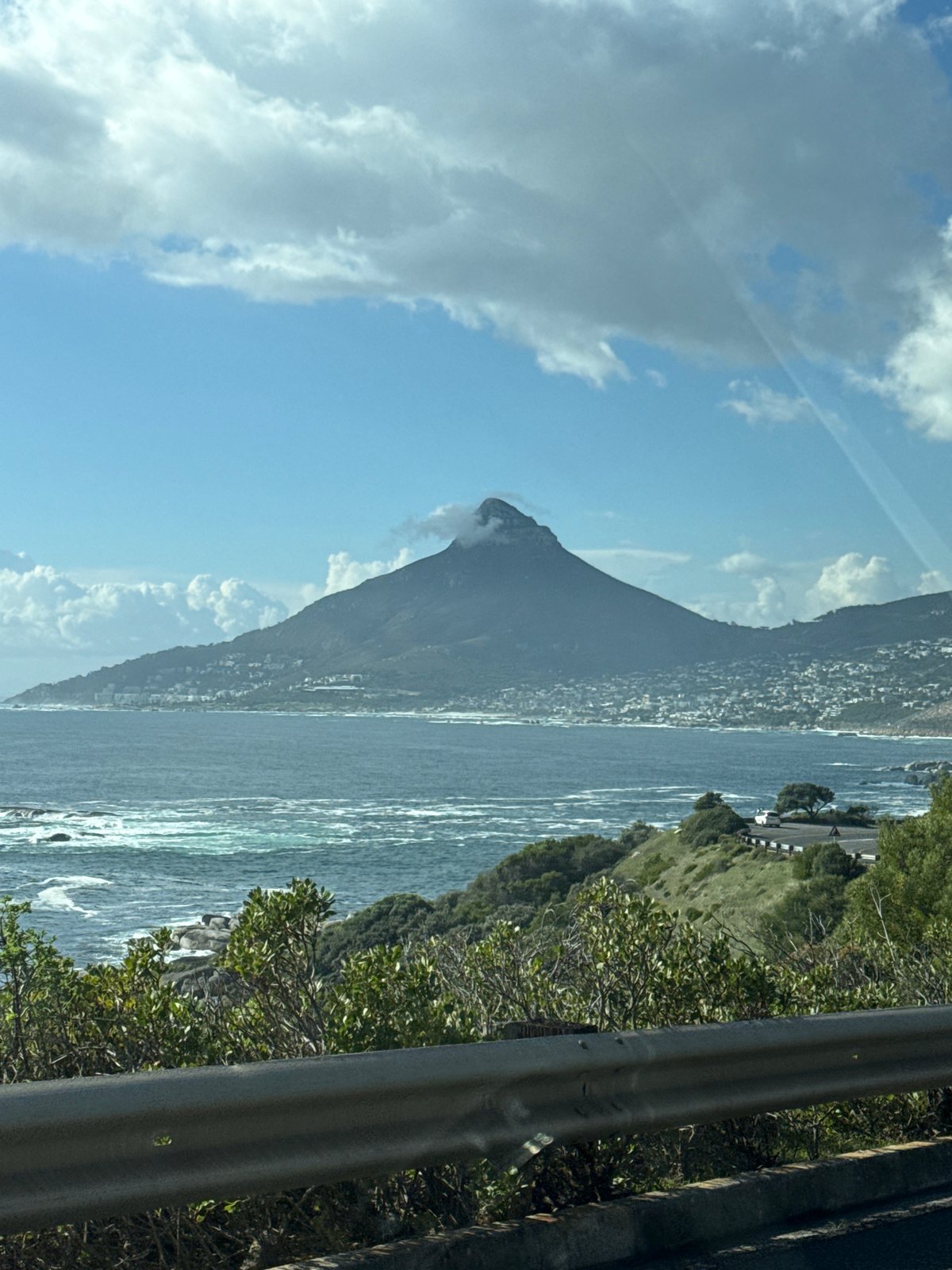 Cloudy Lion's Head mountain view captured in Cape Town
