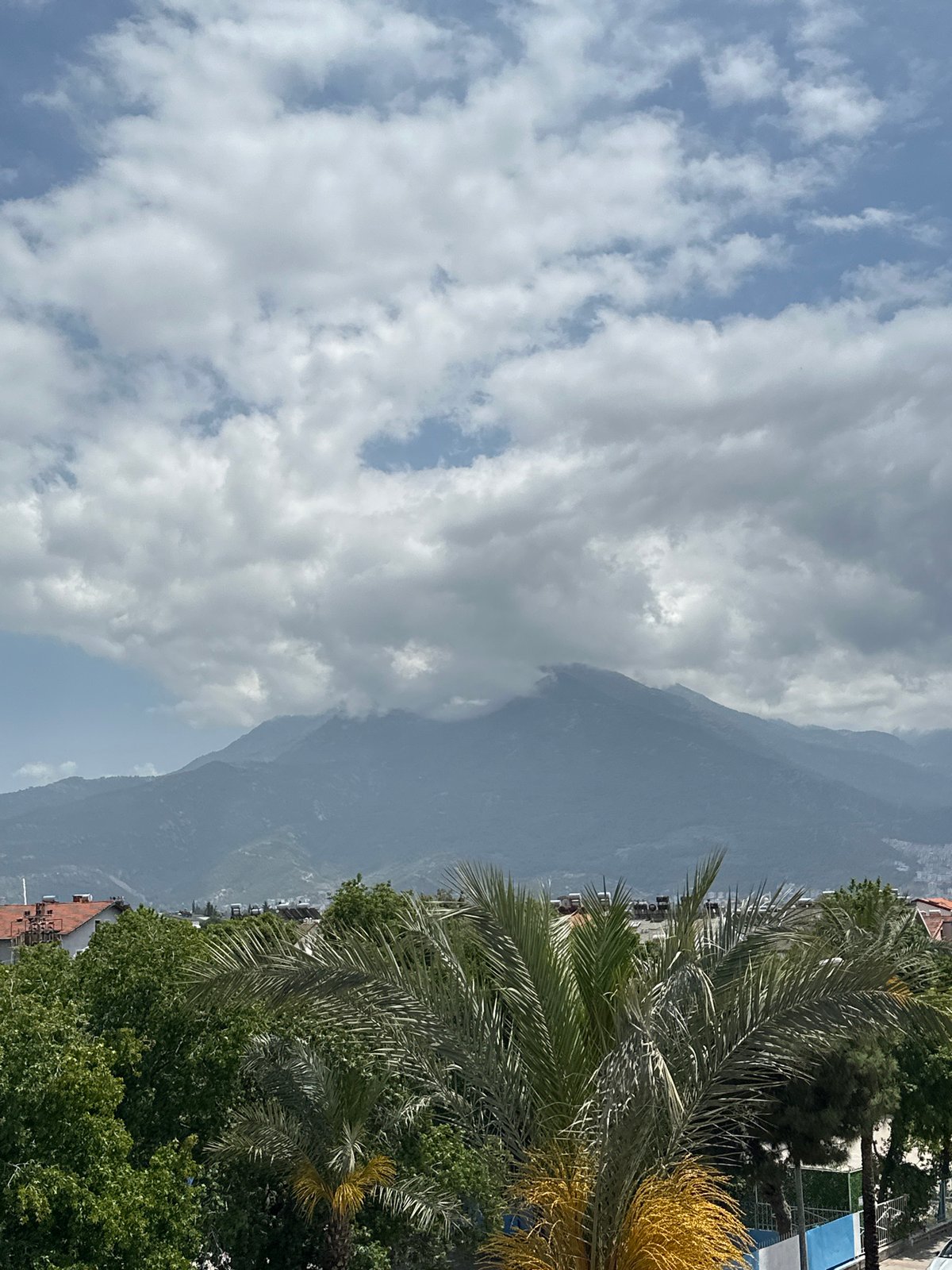 Cloudy mountain views documented in Fethiye, Turkey