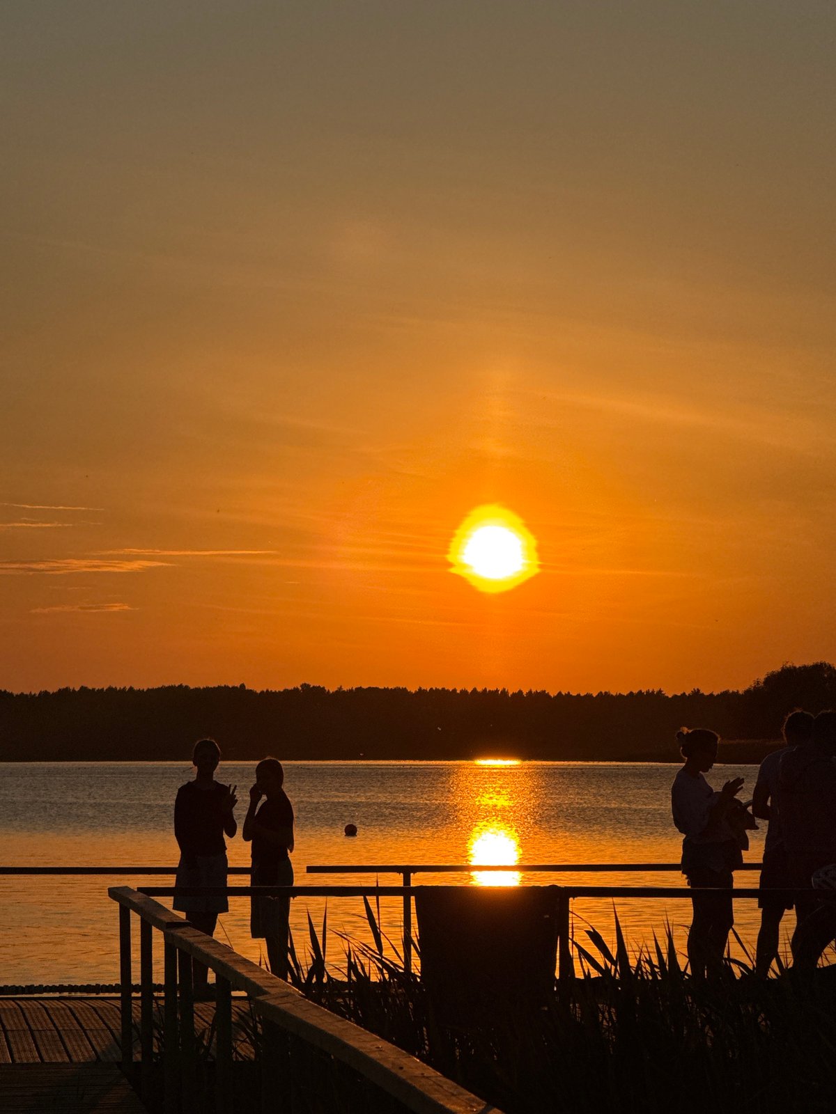 Sunset observed at Harkujärve lake, Estonia