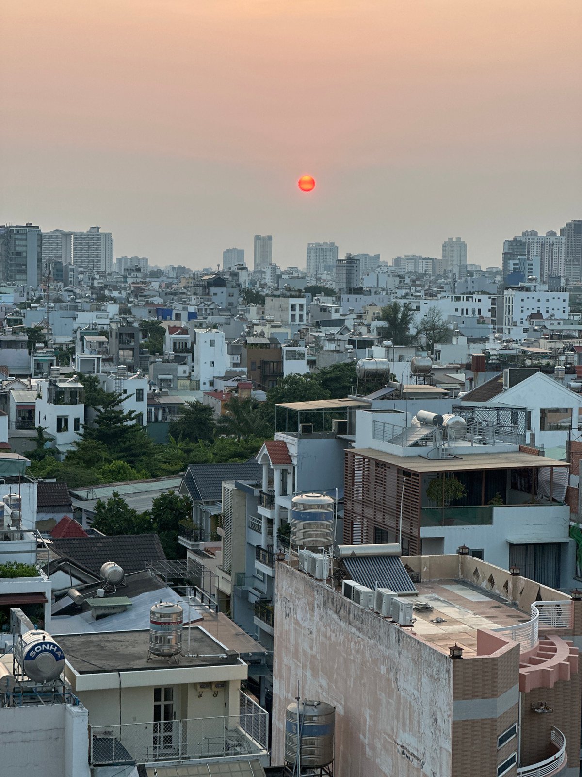 Elevated view captures Ho Chi Minh City's mixed urban landscape