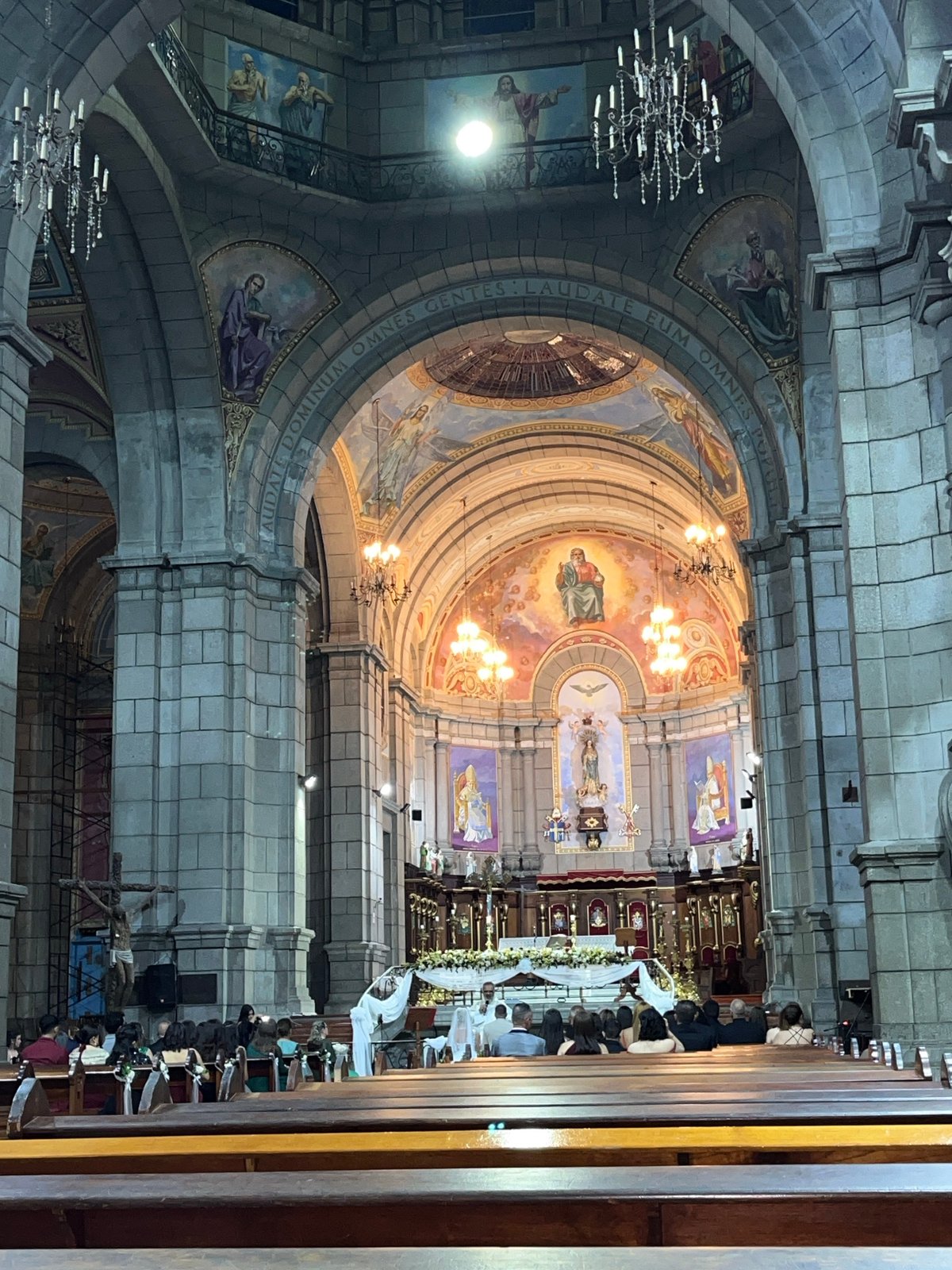 Religious service inside Mérida Cathedral, Venezuela