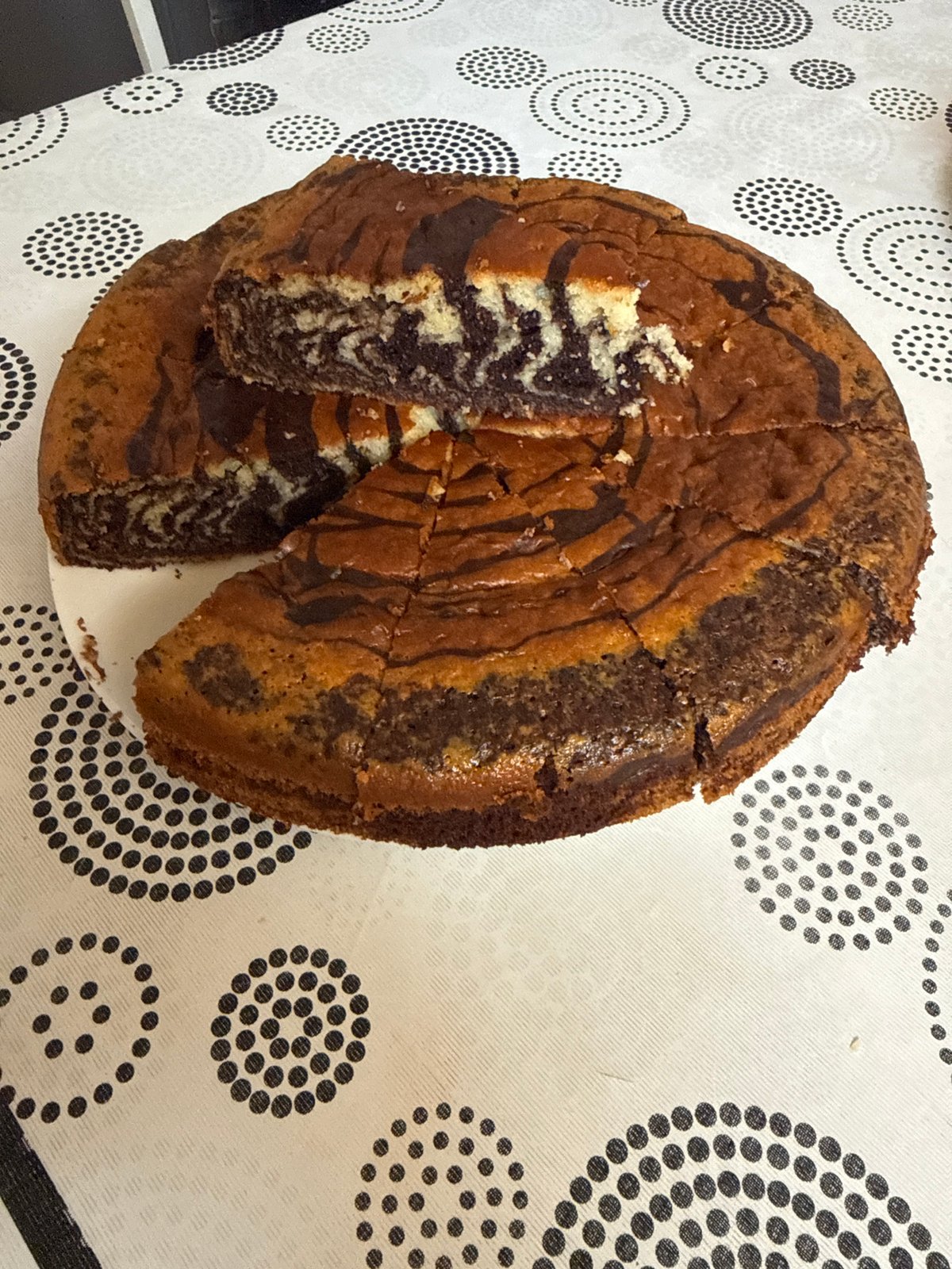 Friday food spread features marble cake and baked goods