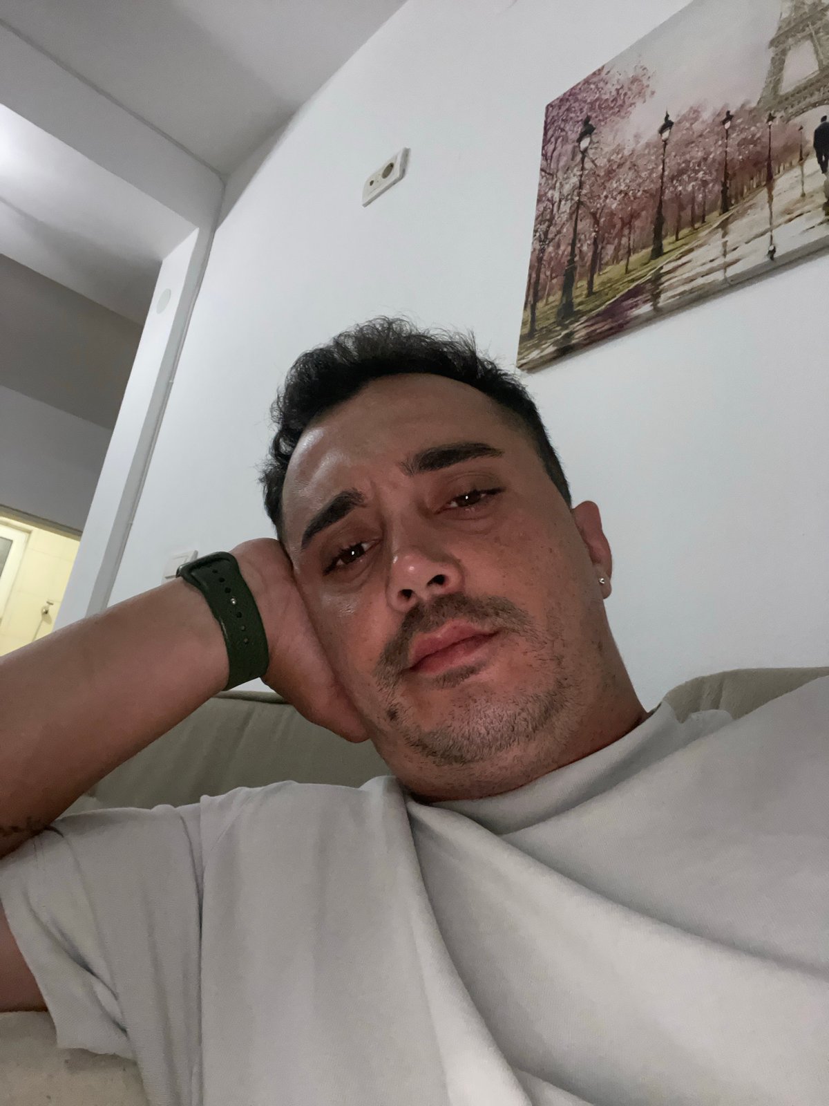 Evening couch time and TV watching in Podgorica apartment