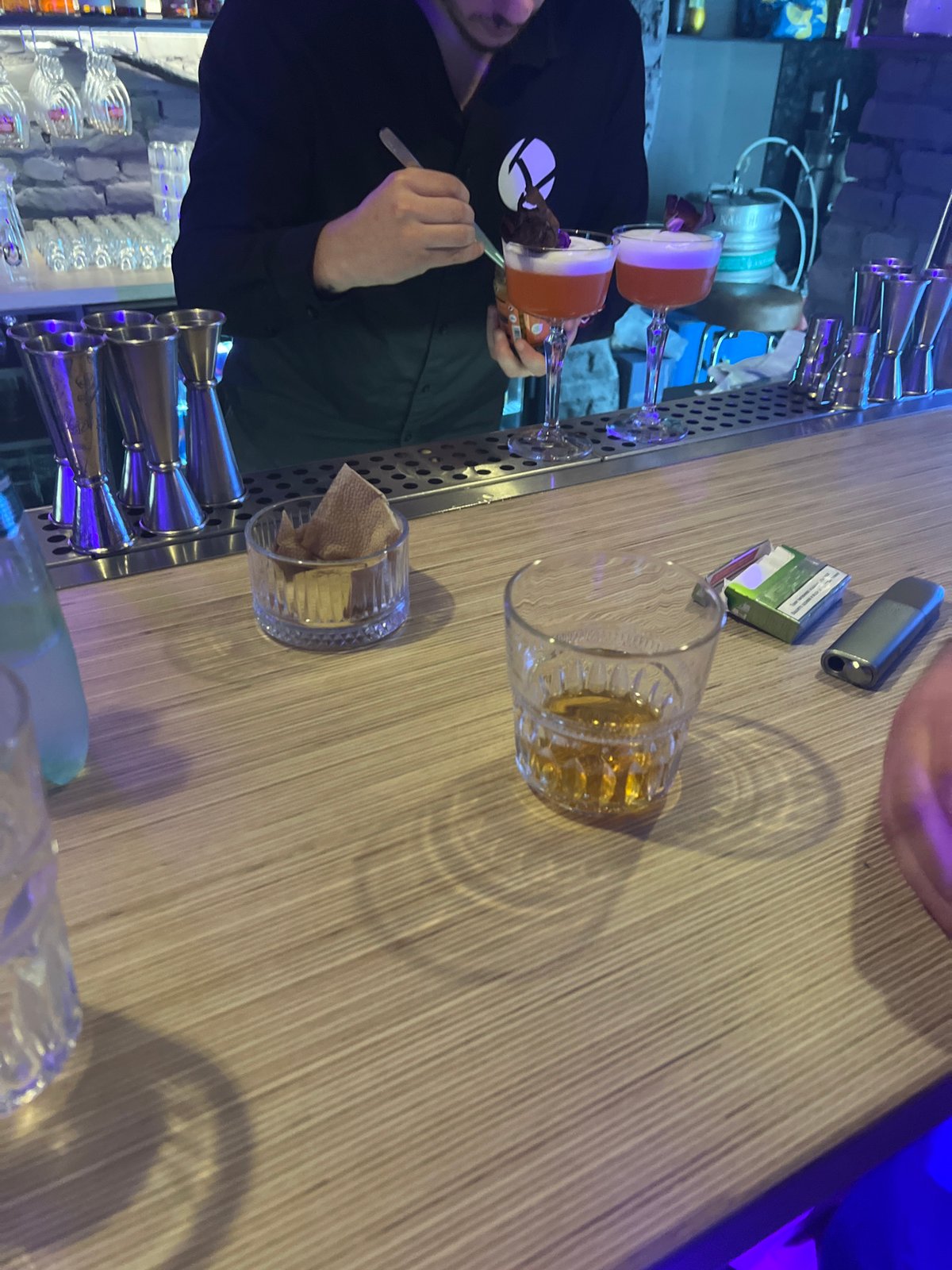 Evening bar service captured in Sliven, Bulgaria