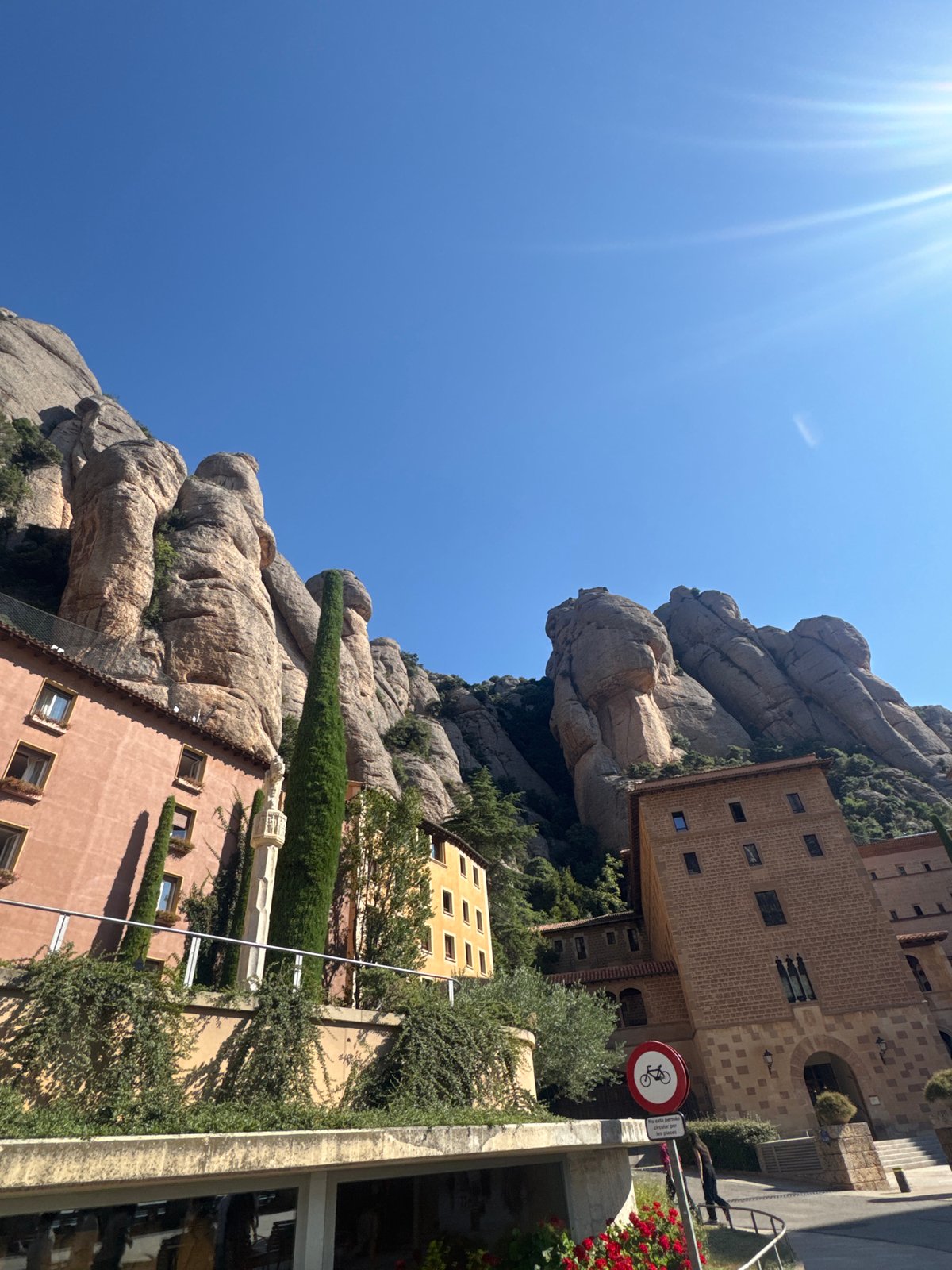 Morning look around the Montserrat monastery complex, Spain