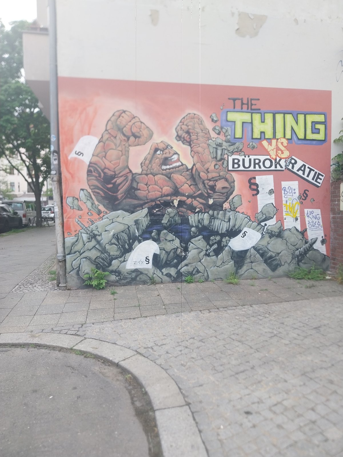 Comic Book Street Art Spotted on Berlin Building Wall