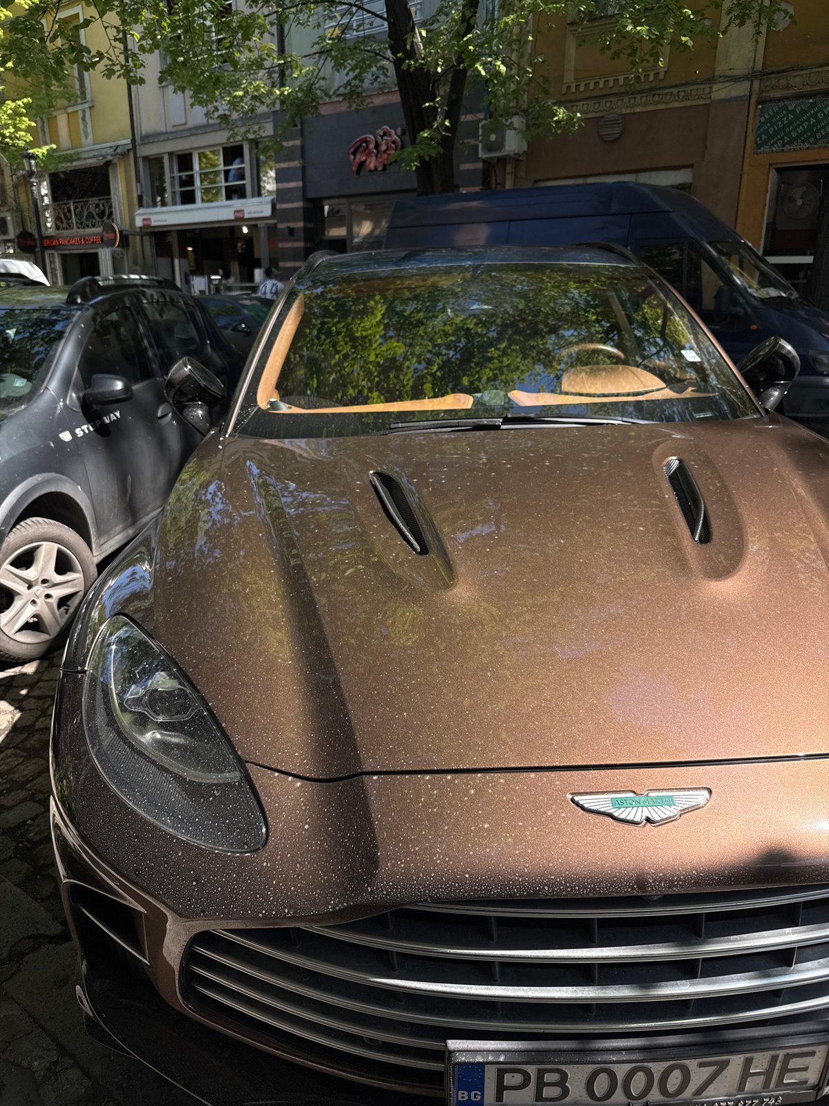 Brown Aston Martin spotted on Plovdiv street draws attention
