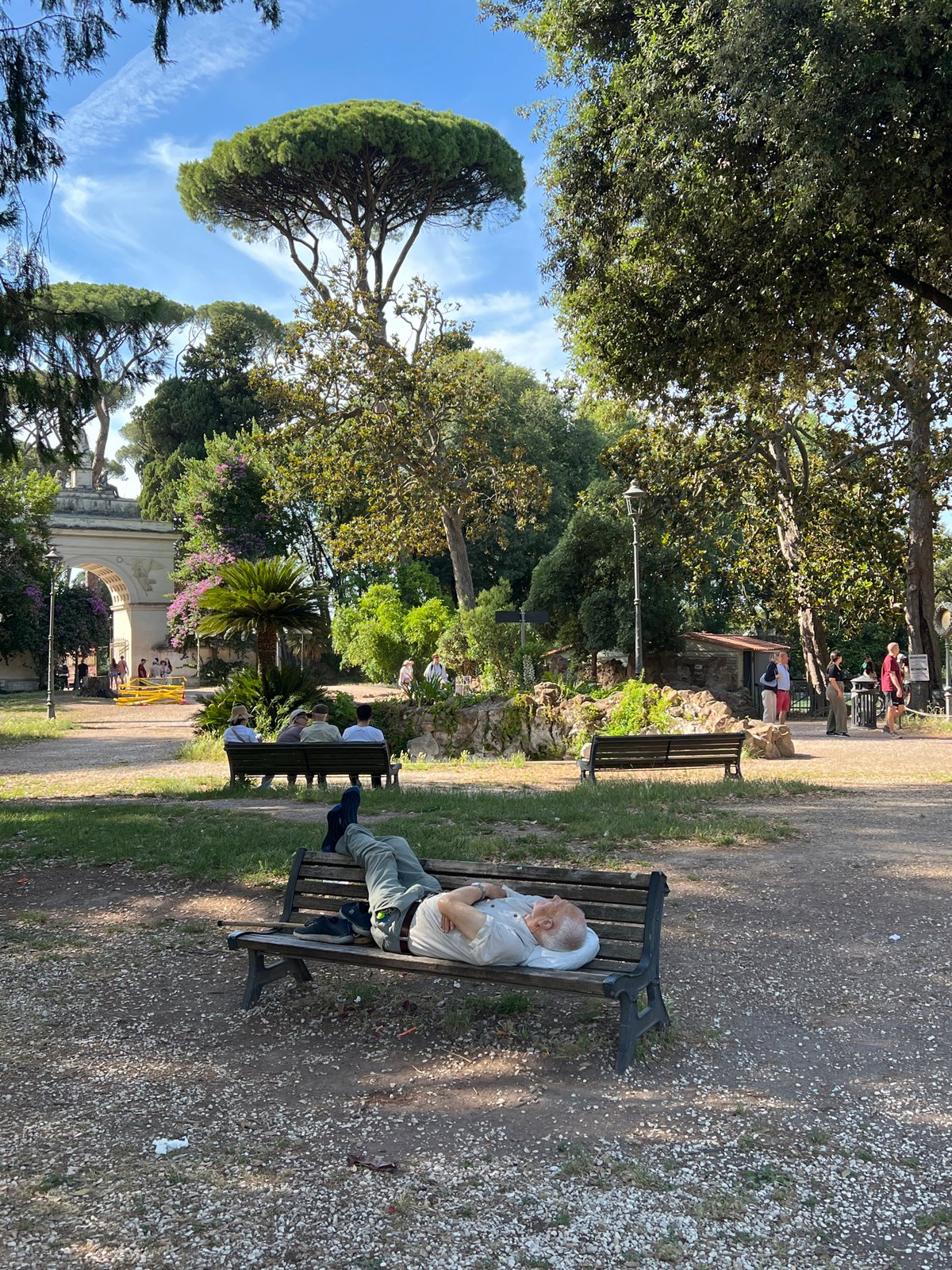 Afternoon tranquility captured at Rome's Villa Borghese gardens