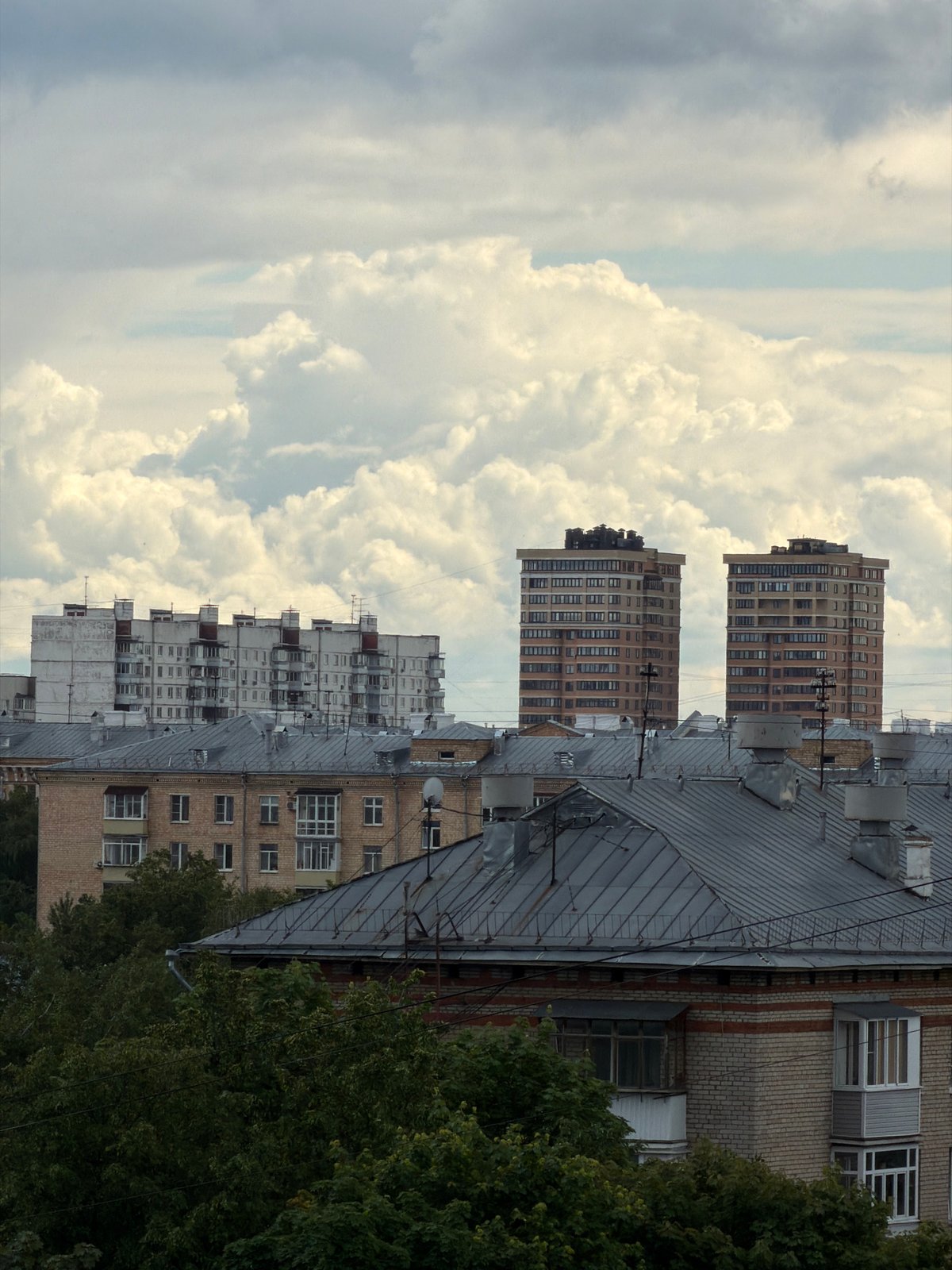 Moscow urban landscape documented with buildings and road infrastructure