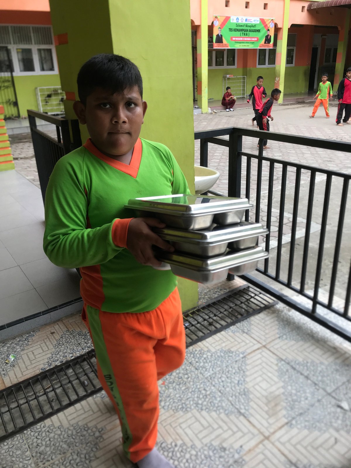 School meal distribution observed in Lhokseumawe, Indonesia