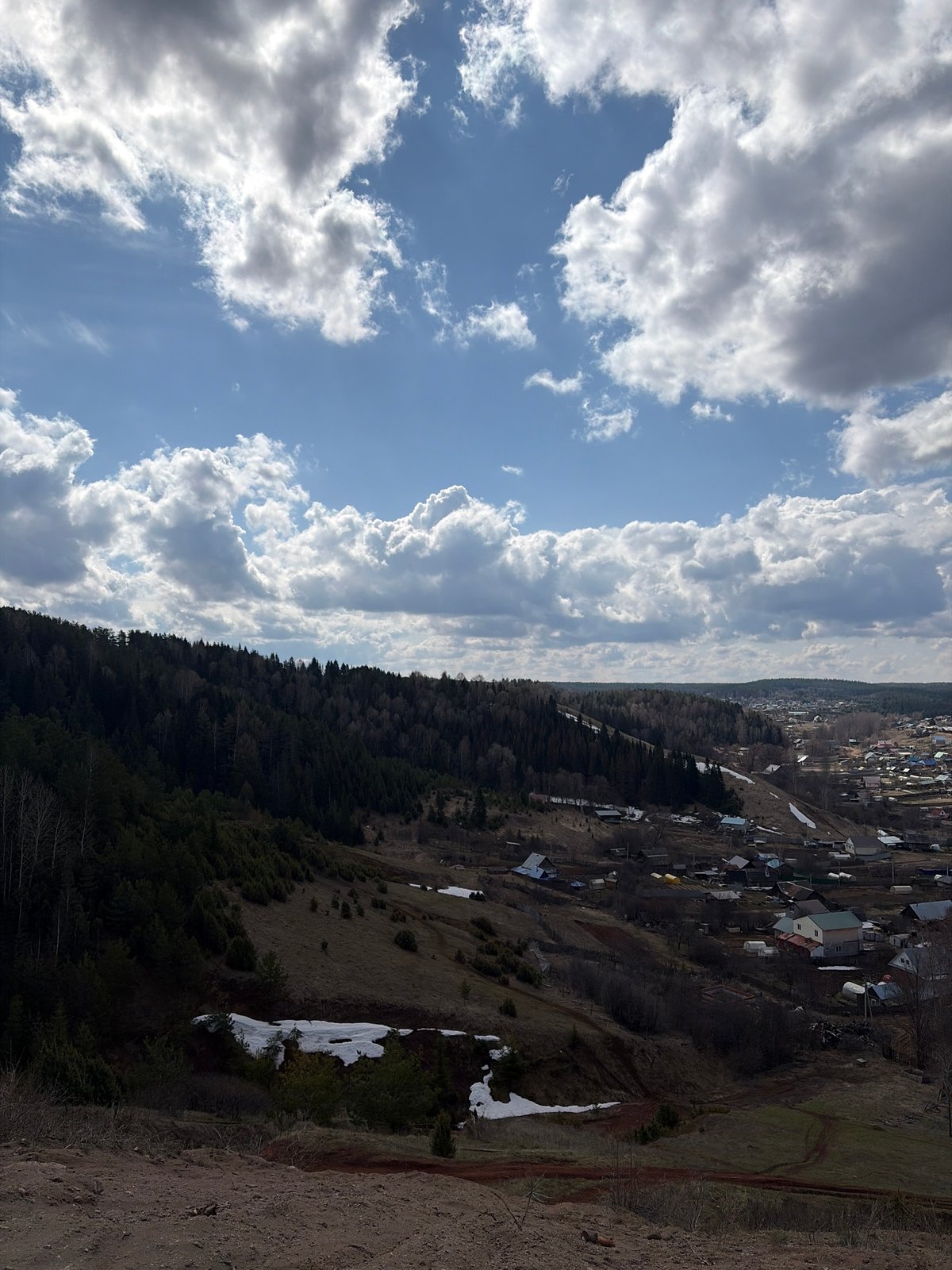 Morning activities documented in rural Ольховка, Russia village