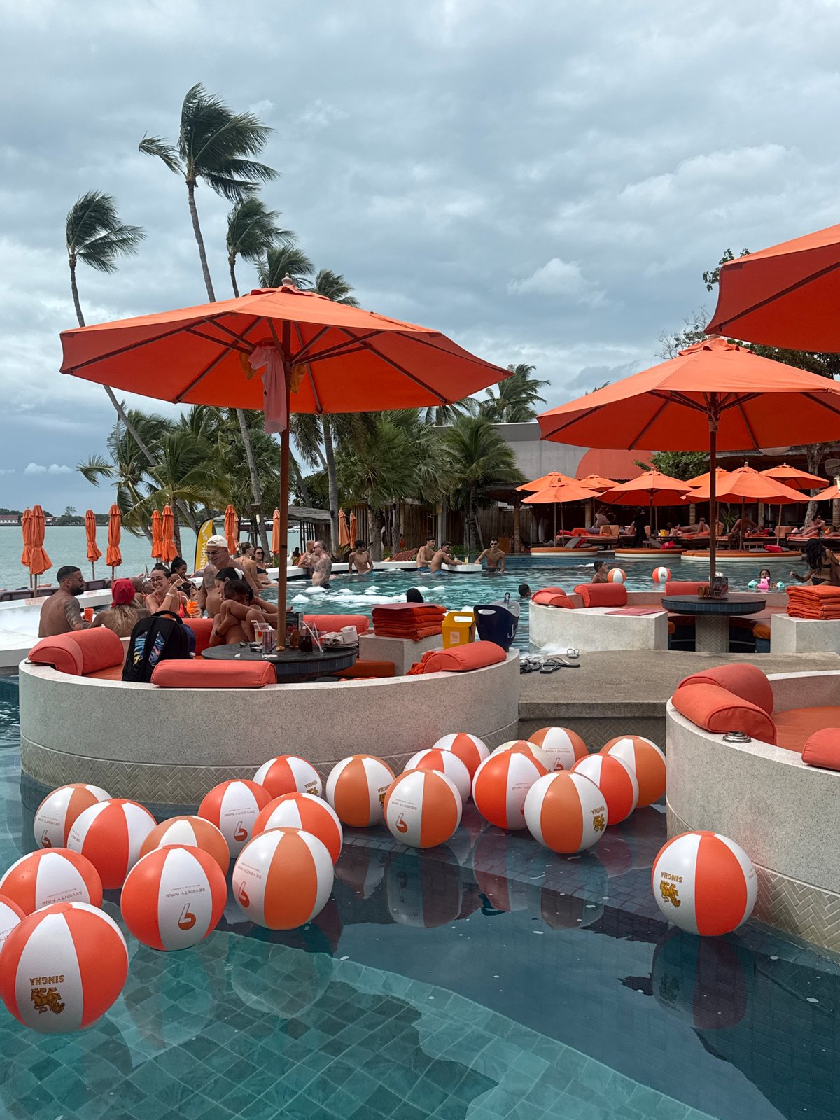 Pool party vibes at Sangria beach club, Koh Samui