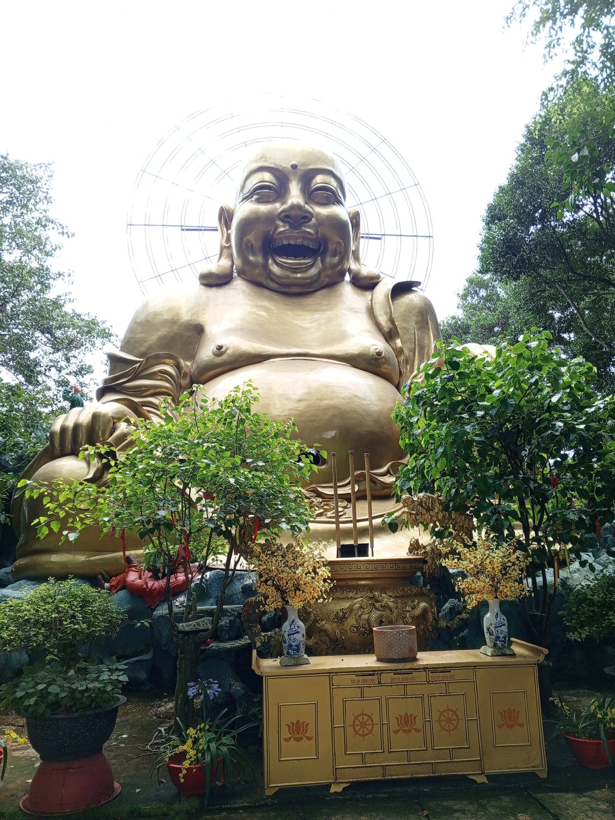 Buddhist temple complex in Nam Ban, Vietnam