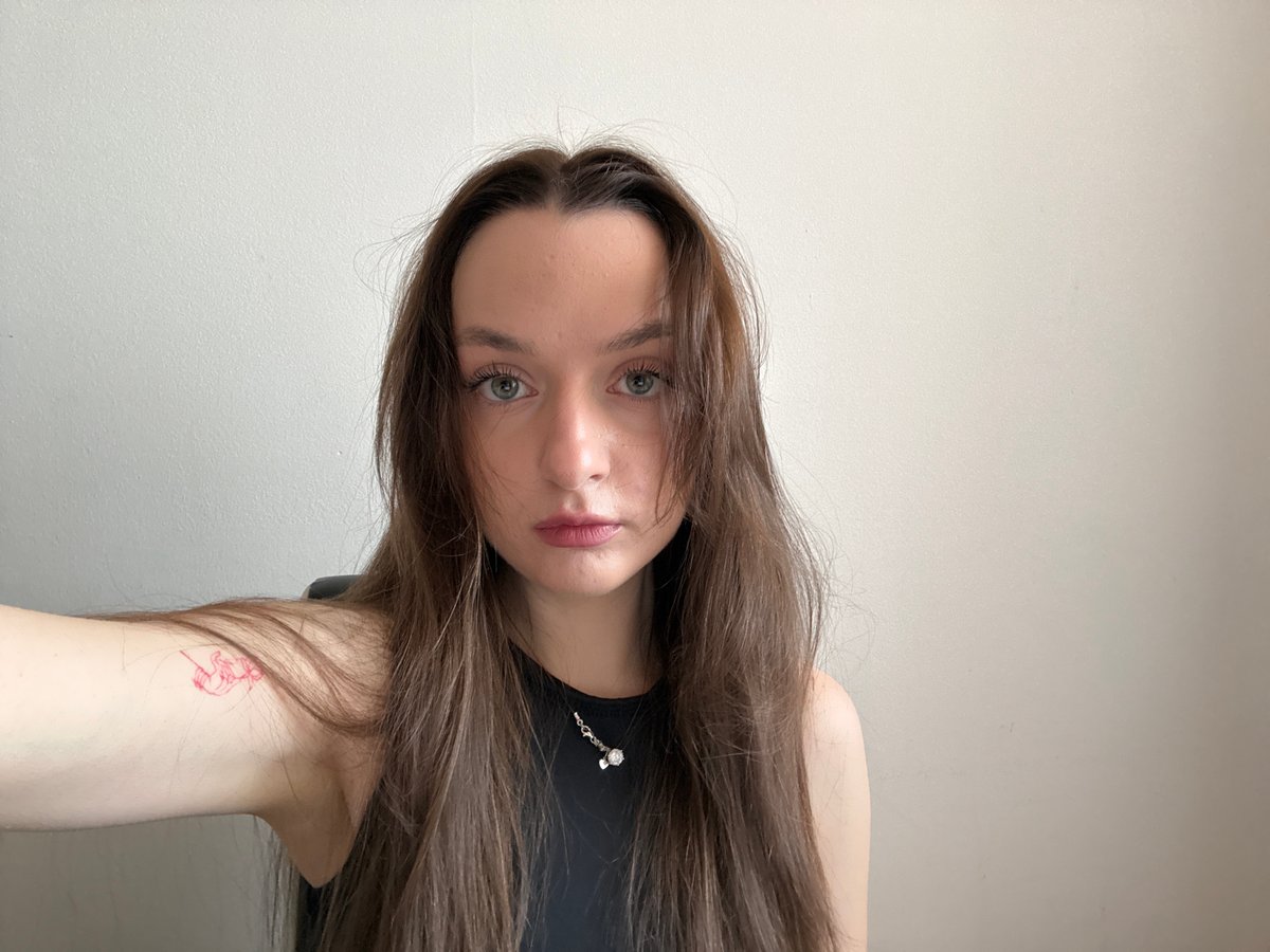Woman takes morning selfies in Kragujevac, Serbia