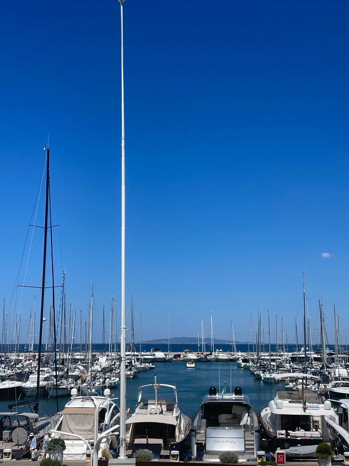 Punta Ala marina on a clear summer day