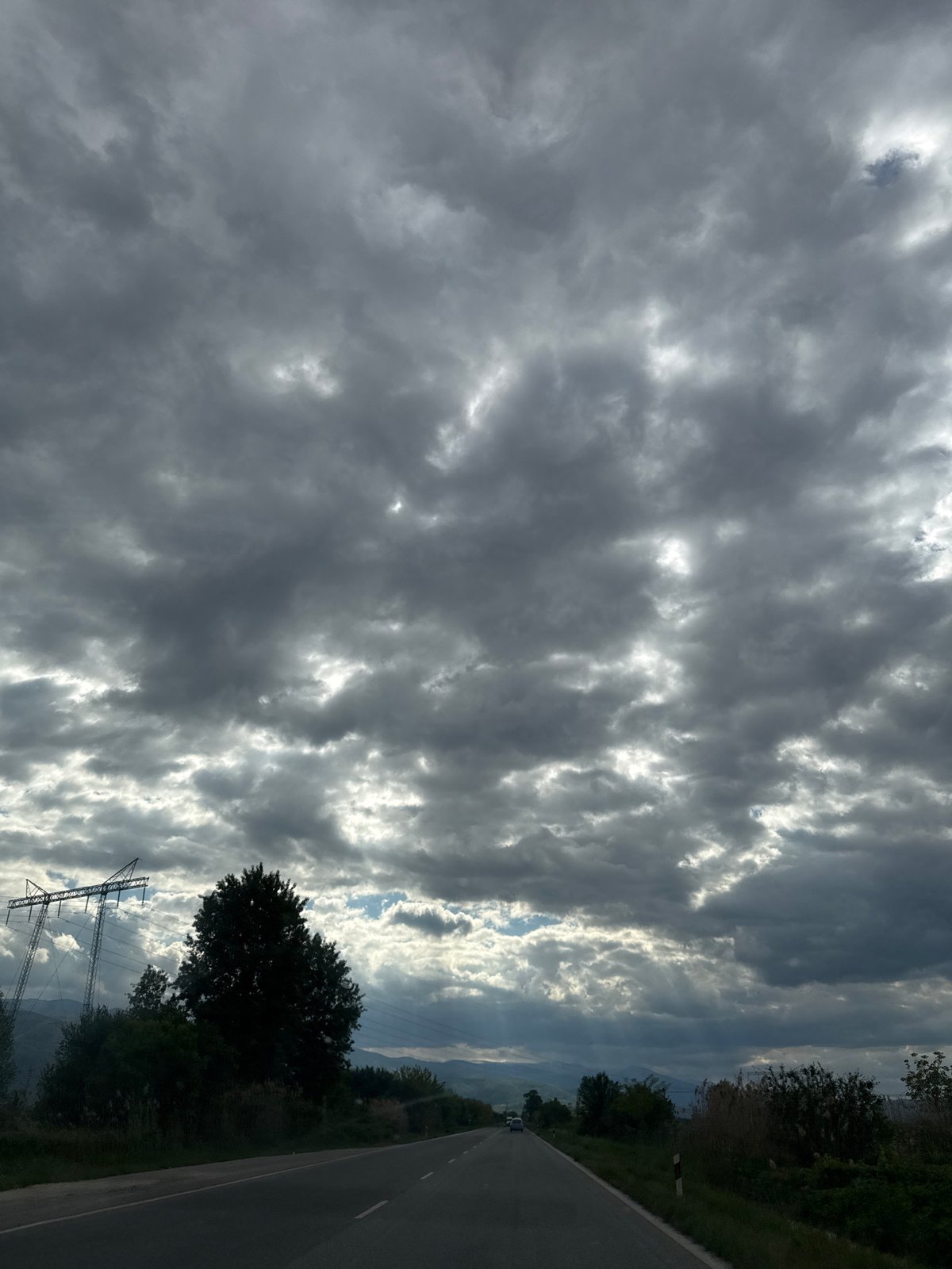 Overcast afternoon road scene documented in Kovachevo Bulgaria