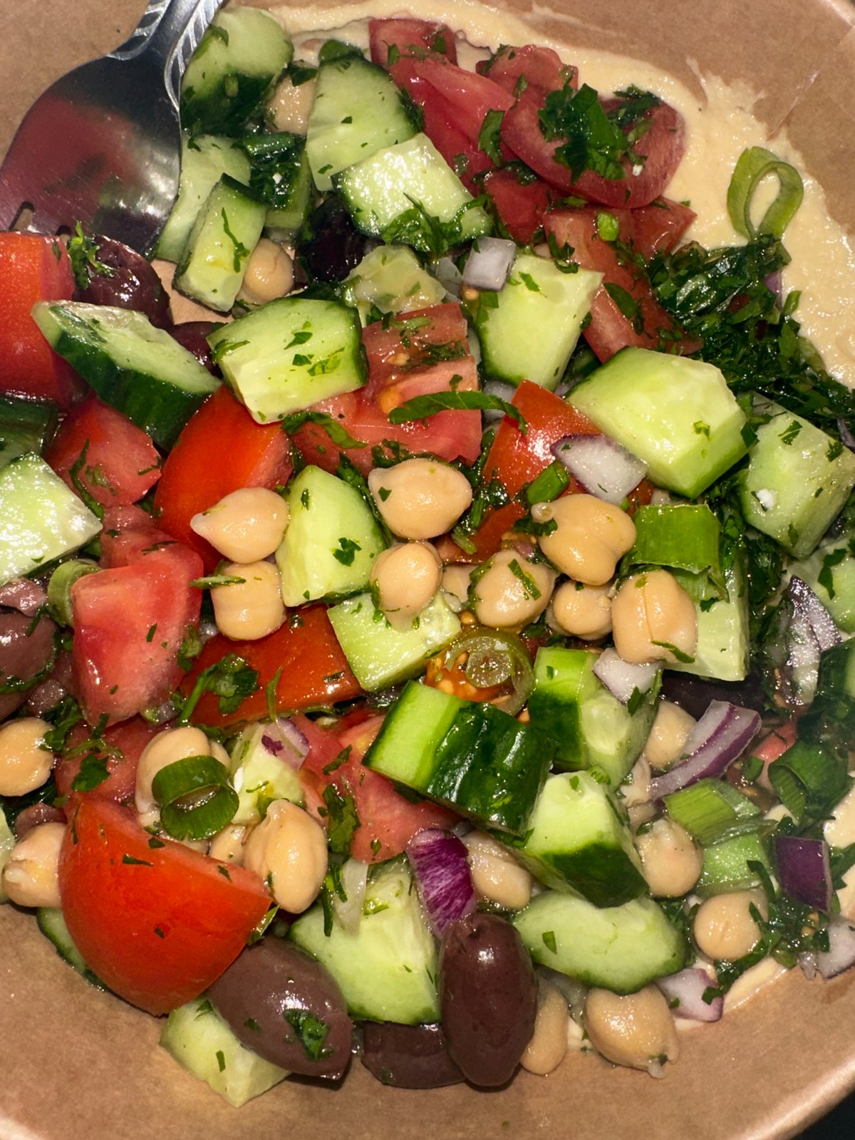 Sofia resident documents Mediterranean-Asian fusion meal from local delivery