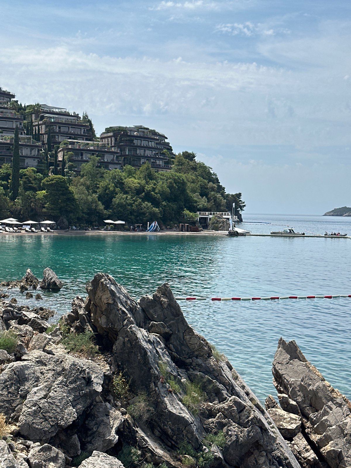 Morning coastal scenes captured in Budva Bay, Montenegro