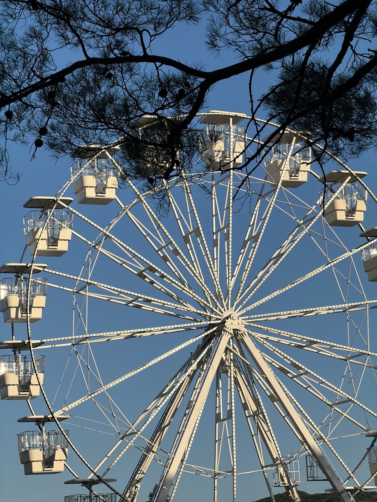 Sunny afternoon around Budva's Ferris wheel and boardwalk.