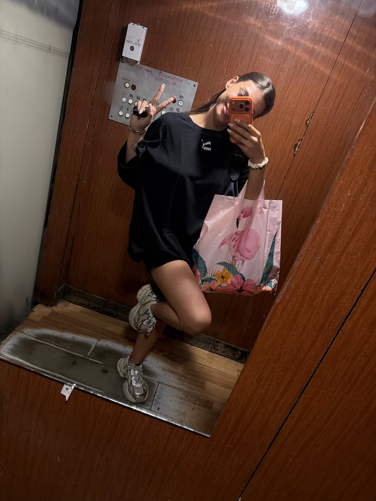 Elevator selfies and city views in Burgas, Bulgaria