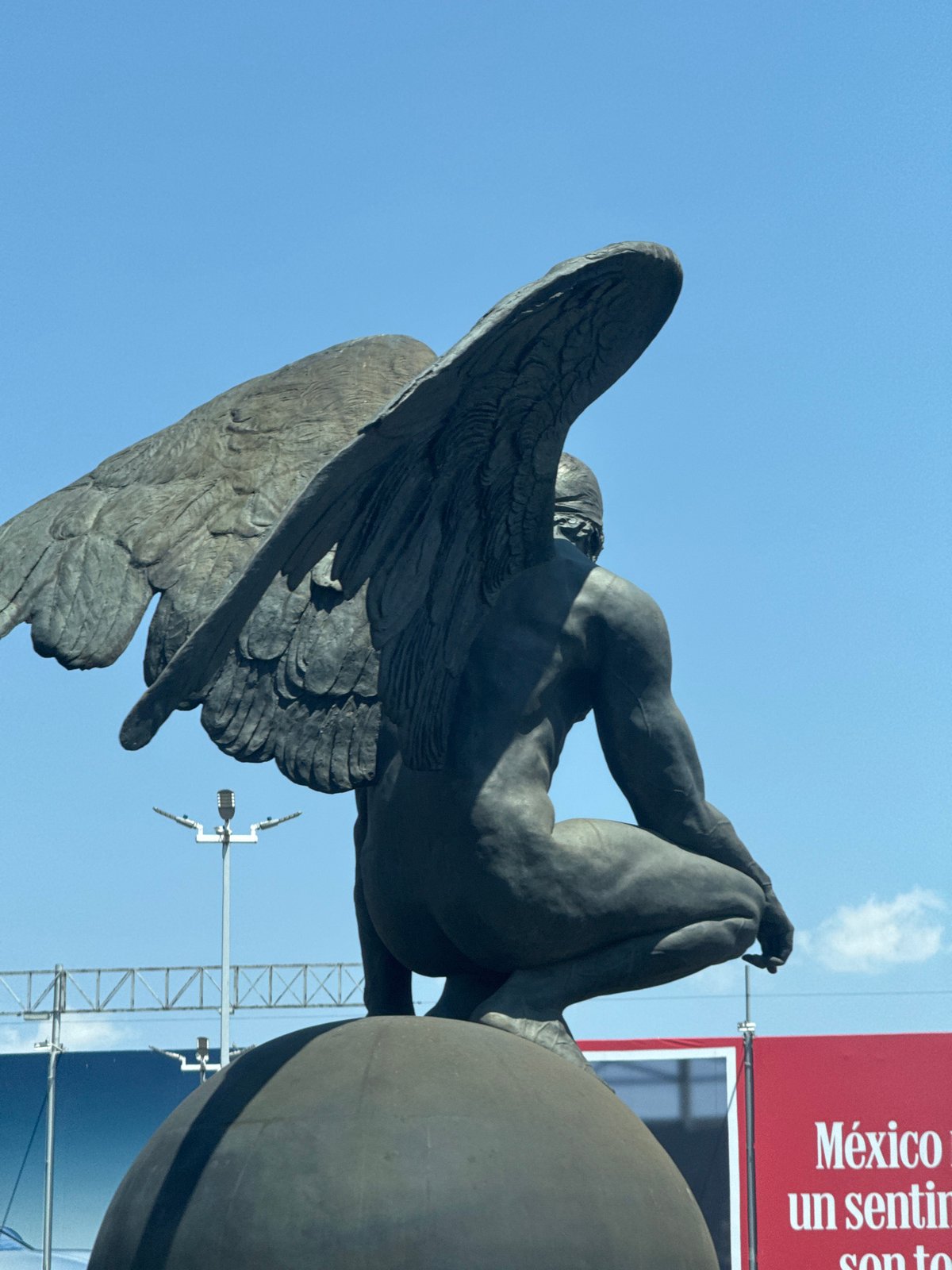 Mexico City residents document statue and portrait moments