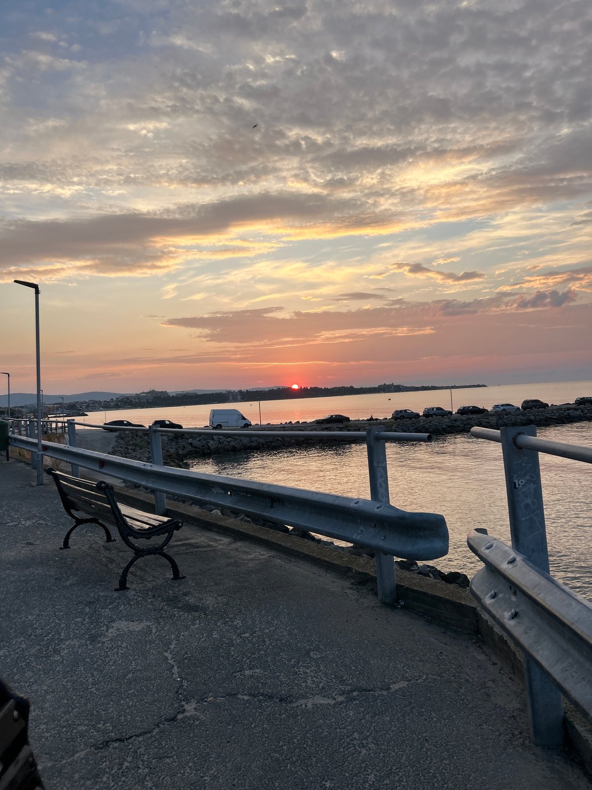 Sunset snack break on the Black Sea promenade, Ravda