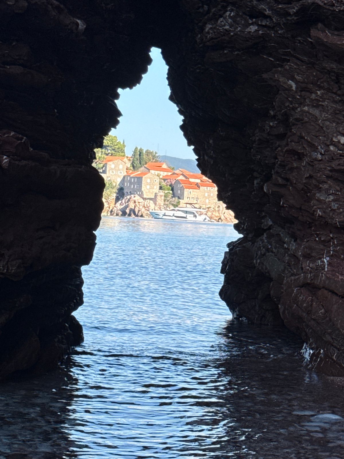 A quiet summer morning along Montenegro's rocky Adriatic coast