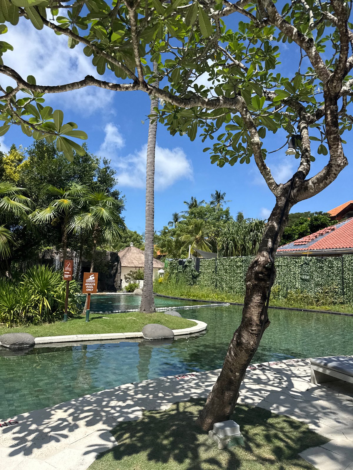 Morning resort tour captured in Indonesia tropical setting