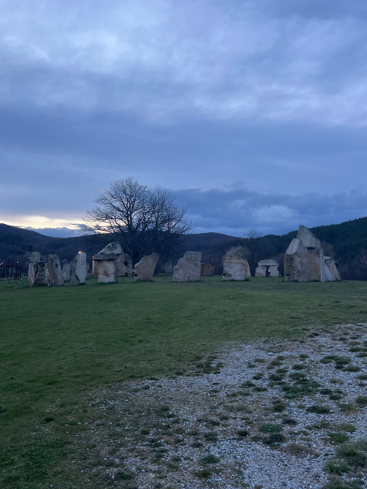 Visitor documents monuments and Thracian ruins in Gardevtsi, Bulgaria