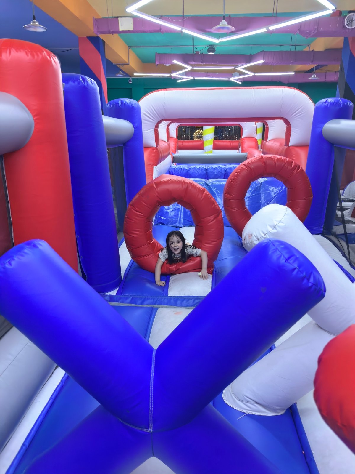Evening in Fergana: playground, mall, and rainy streets
