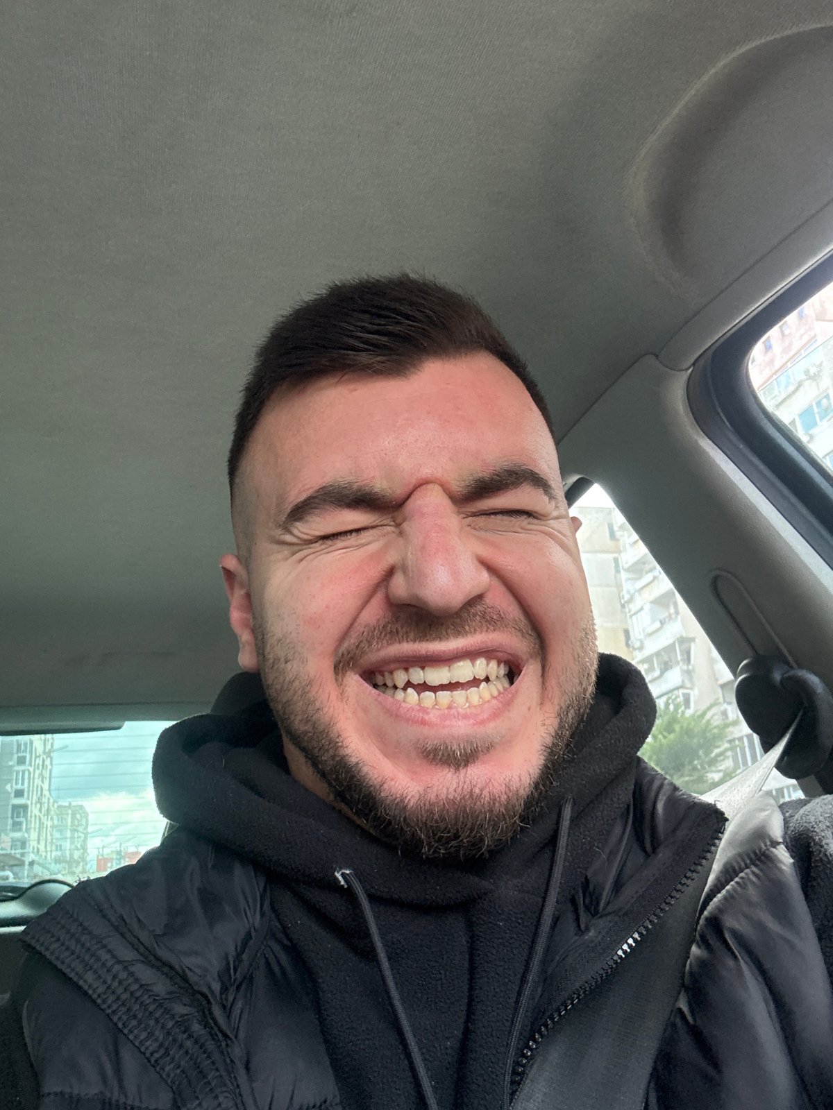 Man documented during afternoon drive through Sofia, Bulgaria