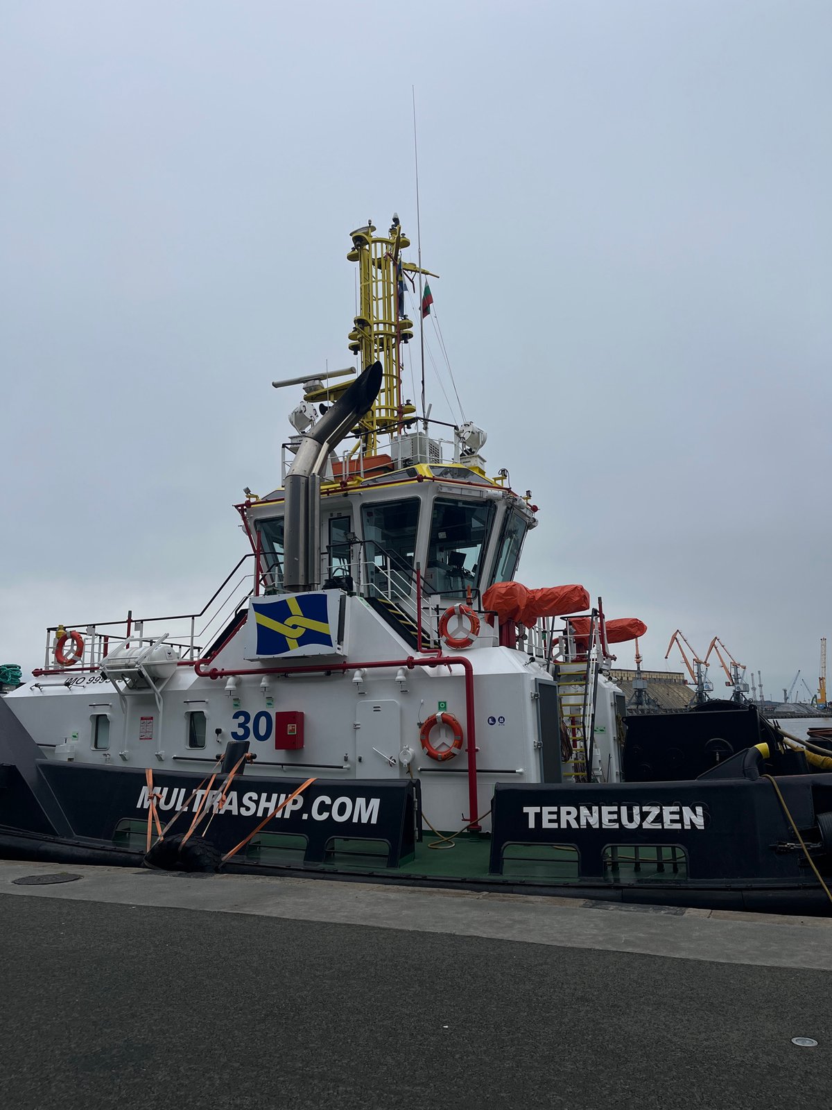 Tugboat 'TERNEUZEN' docked at Burgas port, Bulgaria