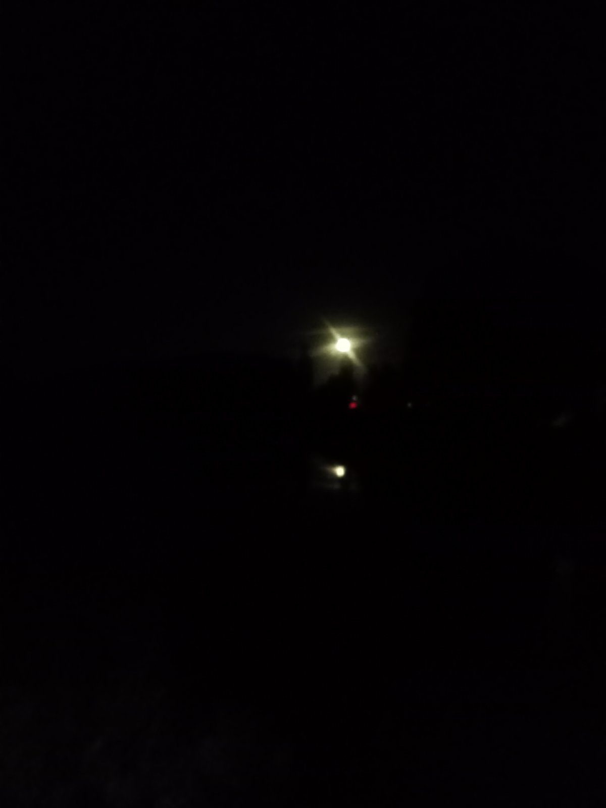Night streets, streetlamps, and a spider web close-up