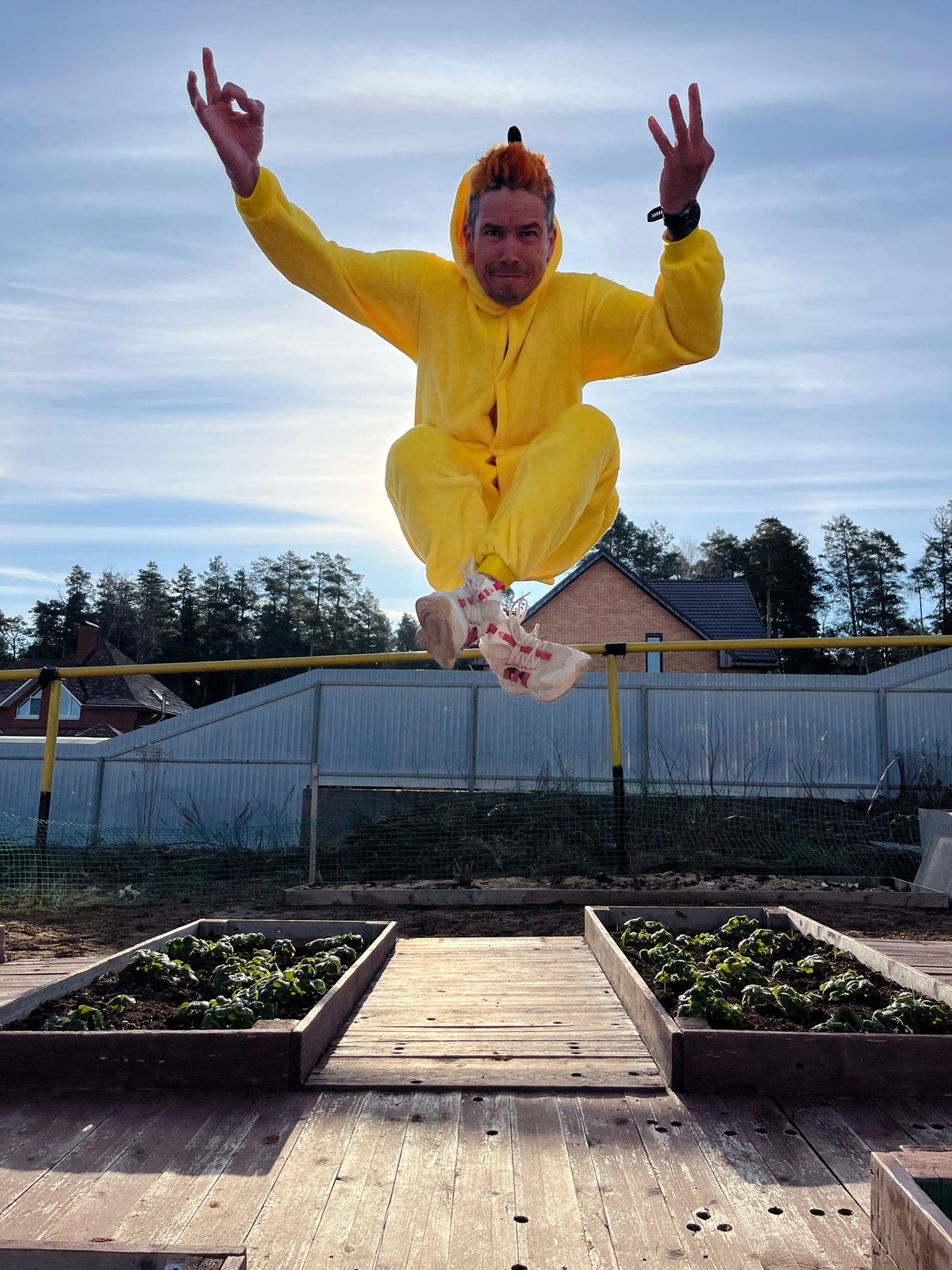 Man in Pikachu costume performs acrobatics in Chaikovsky, Russia