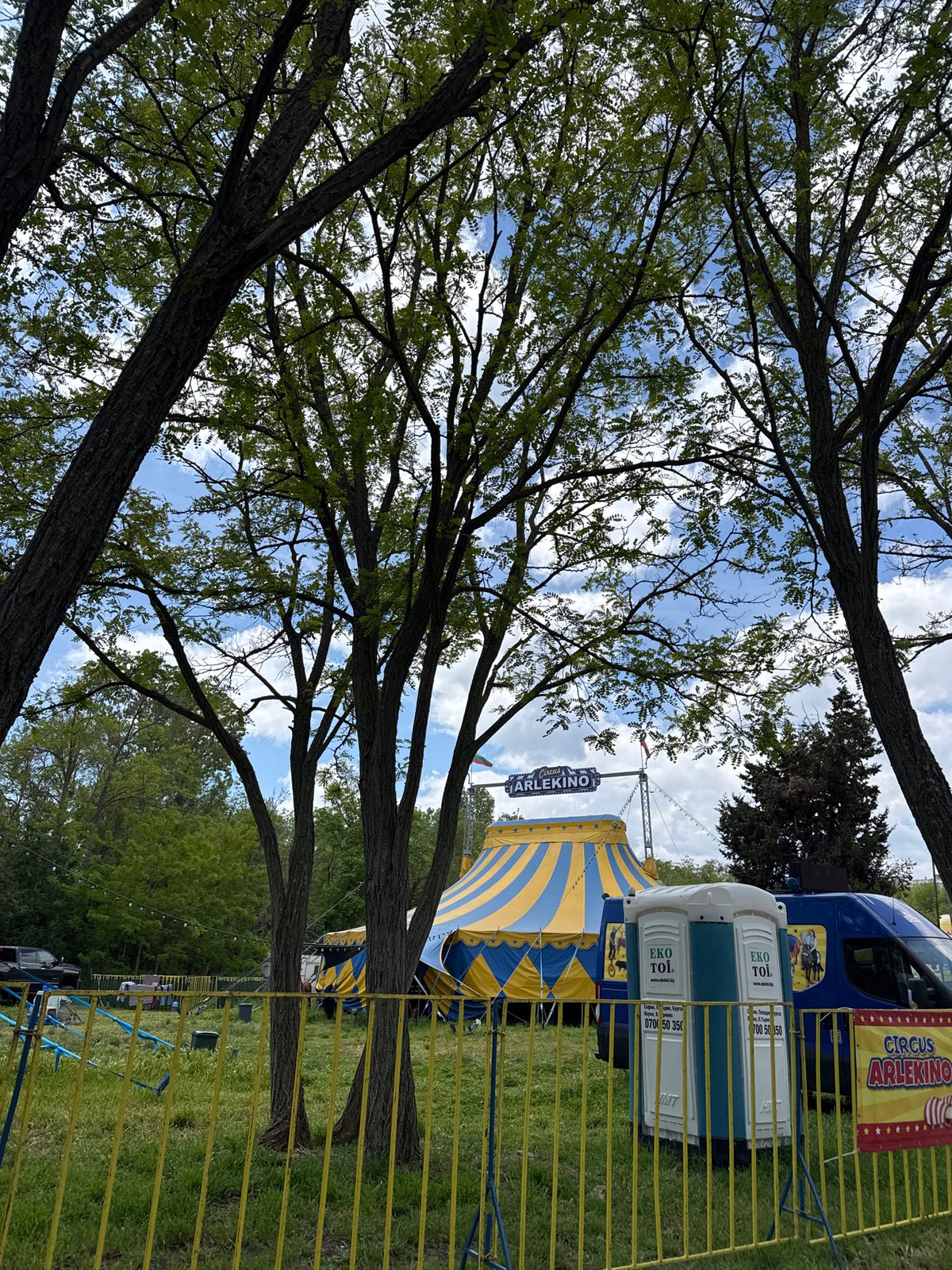 Circus Arlekino tent spotted in Burgas, Bulgaria