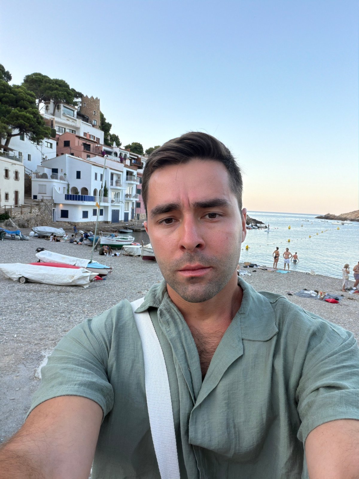 An evening pass through Begur's cove, beach, and village