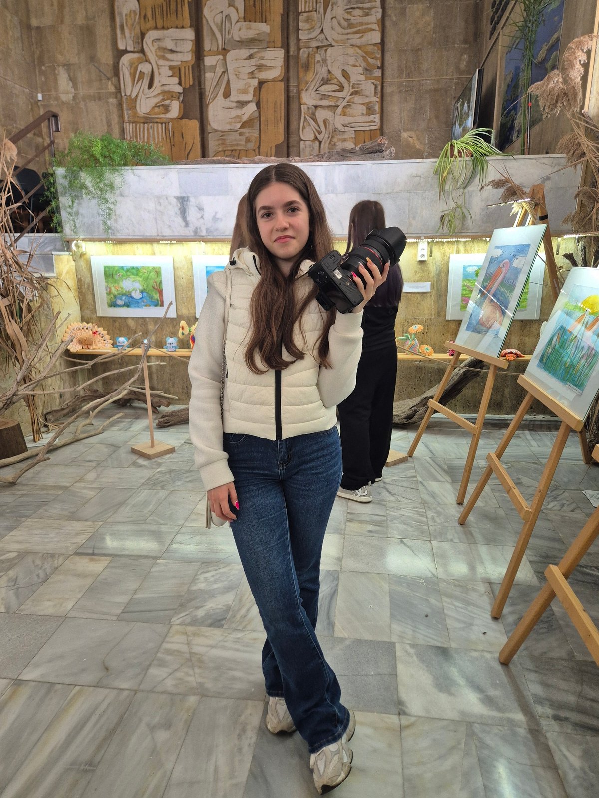 Museum visitors explore wildlife exhibits at Srebarna Nature Reserve