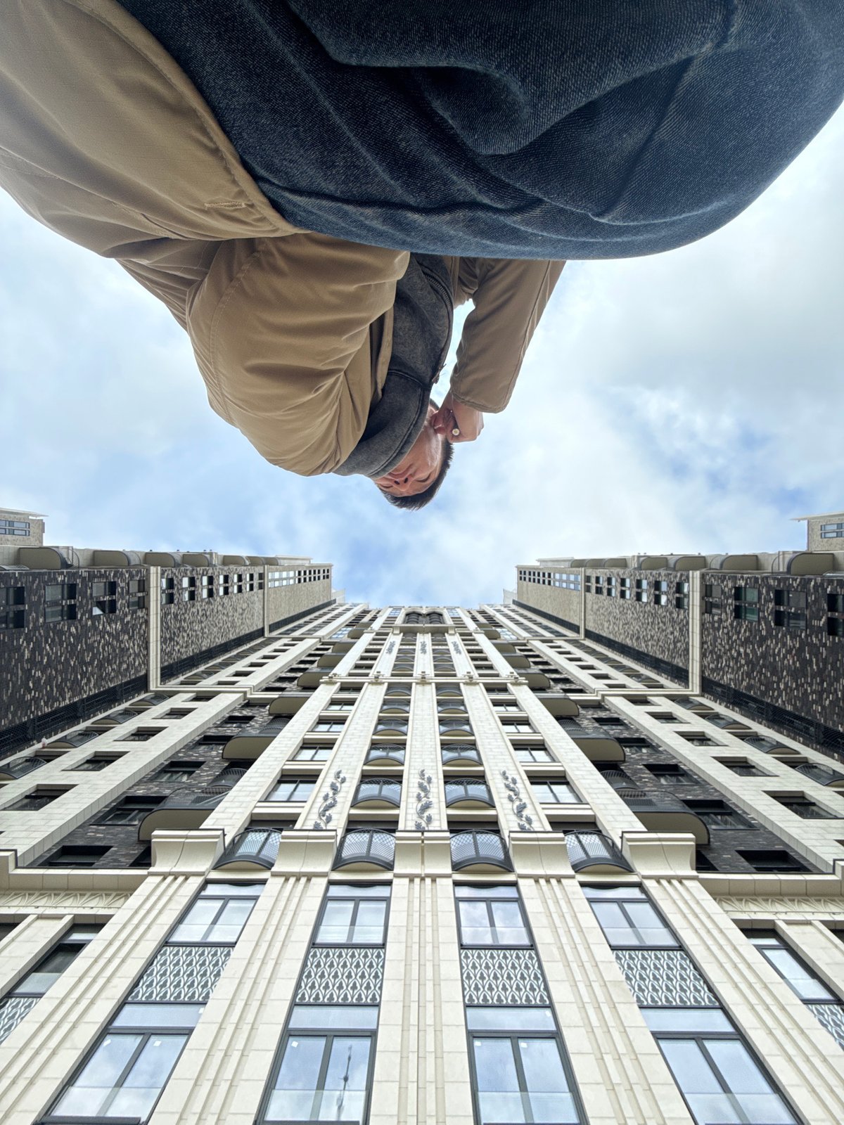 Person observed exploring Khimki's high-rise district early morning