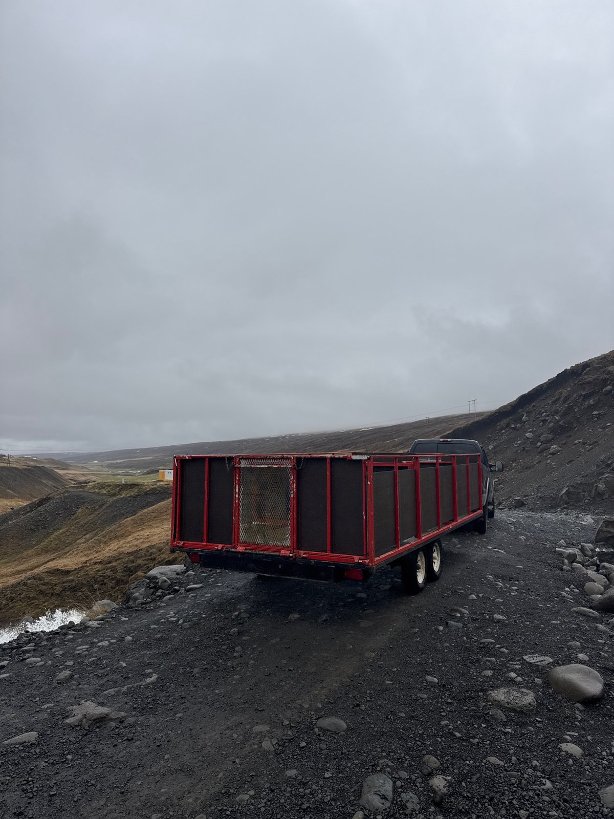 Waterfall and river system documented in Iceland's rocky terrain