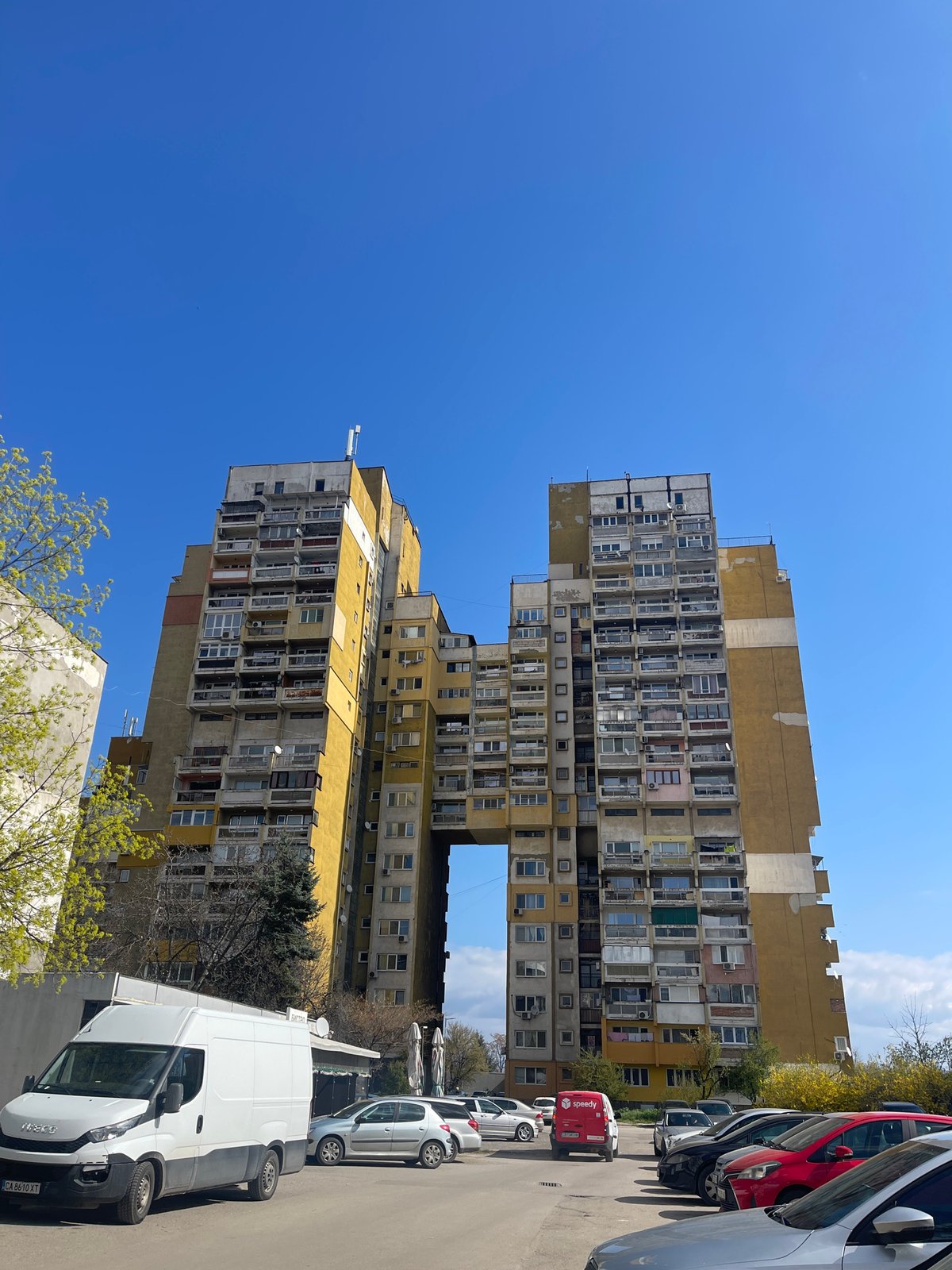 Morning scenes documented across Sofia apartment buildings and offices